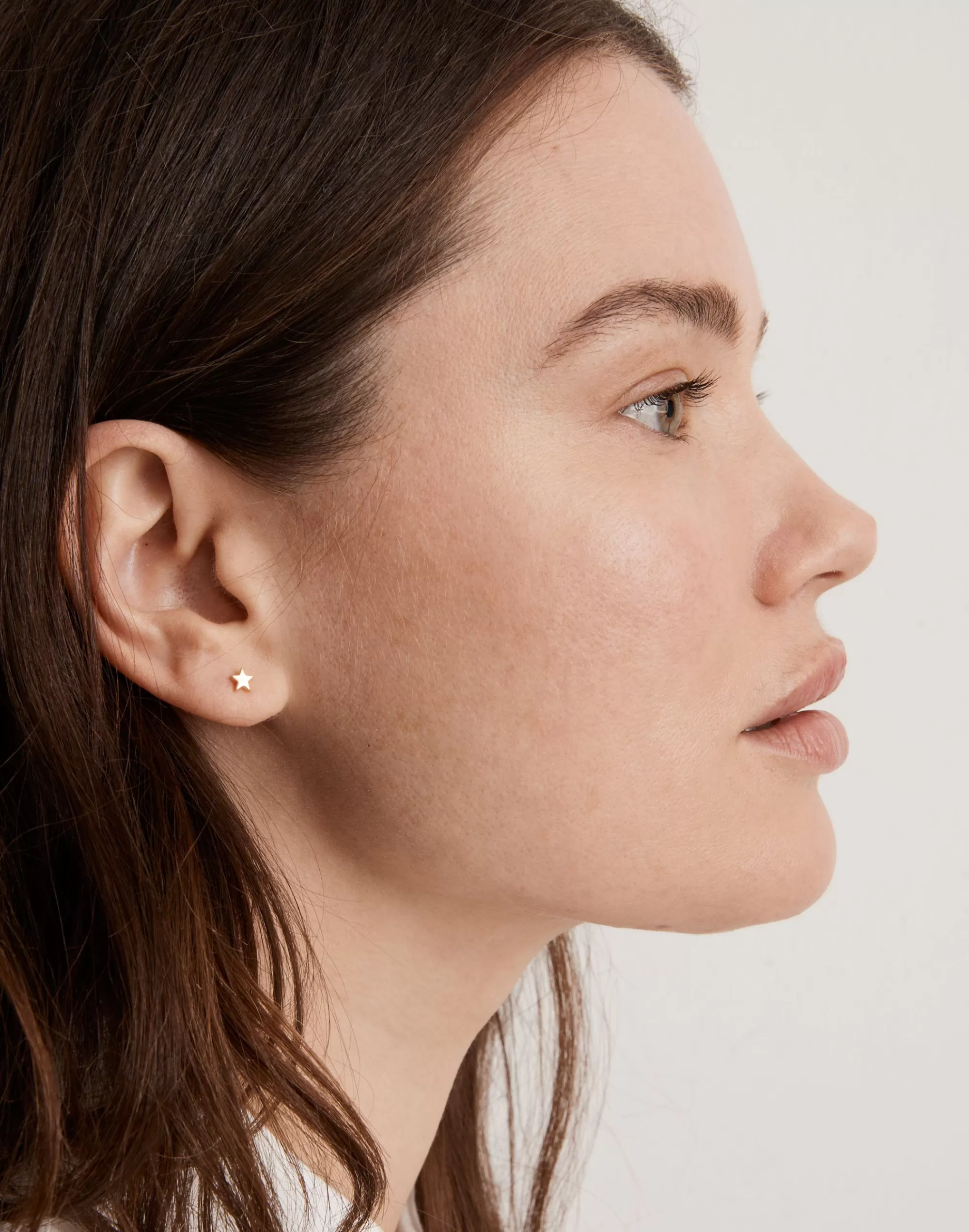 Madewell Earrings>Delicate Collection Demi-Fine Gold Rush Star Stud Earrings 14K Gold