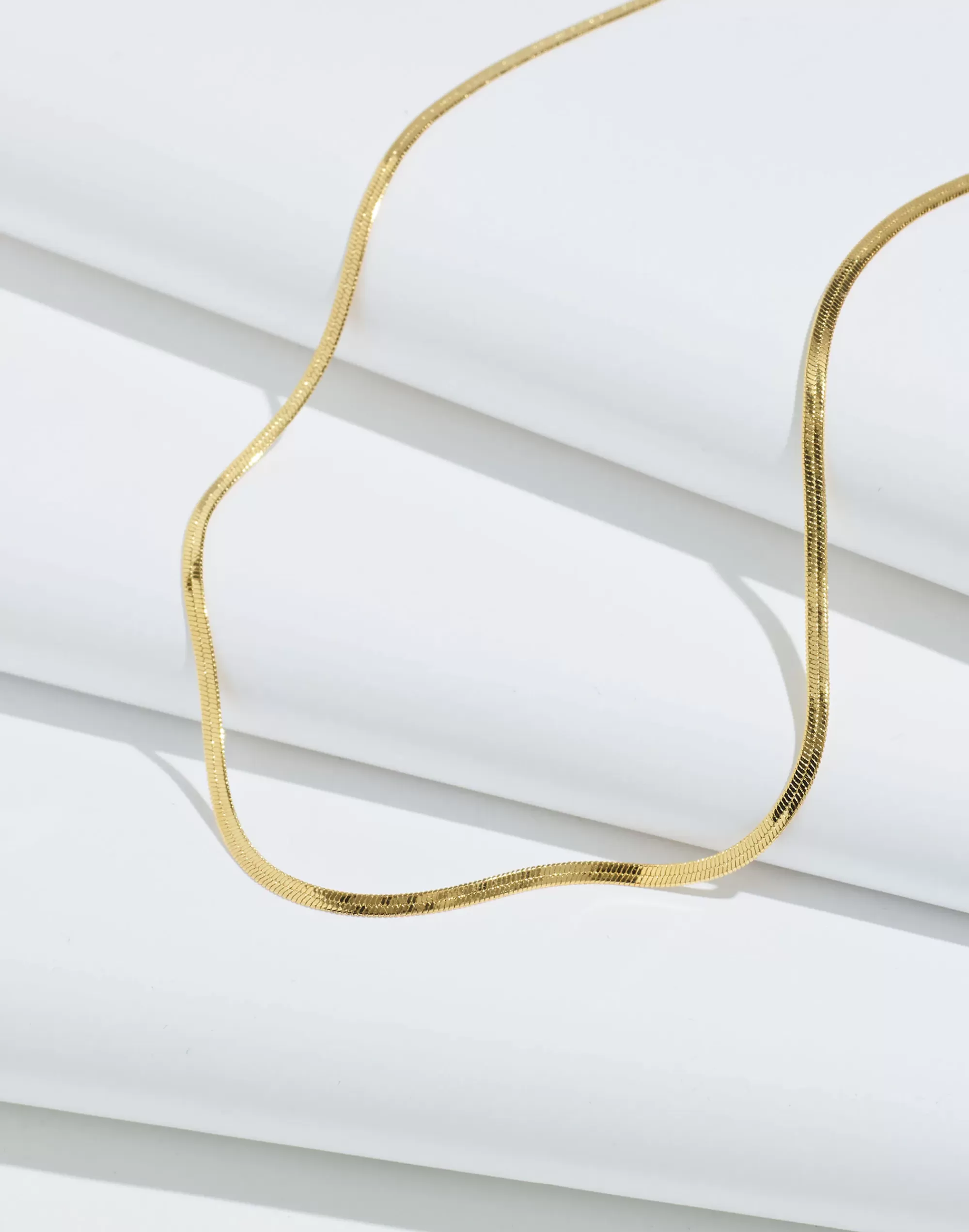 Madewell Necklaces>Delicate Collection Demi-Fine Skinny Herringbone Chain 14K Gold