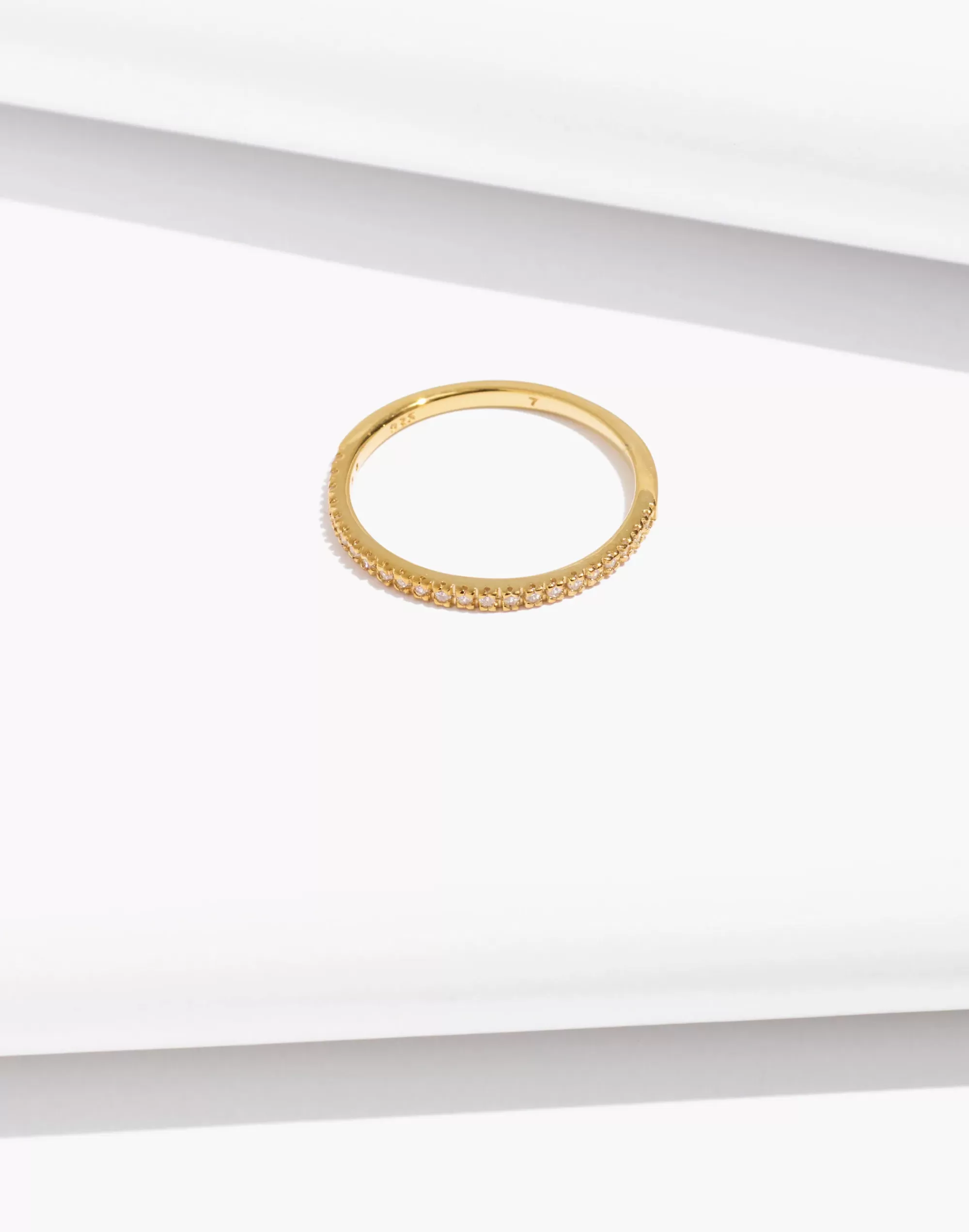 Madewell Rings>Delicate Collection Demi-Fine White Topaz Ring 14K Gold