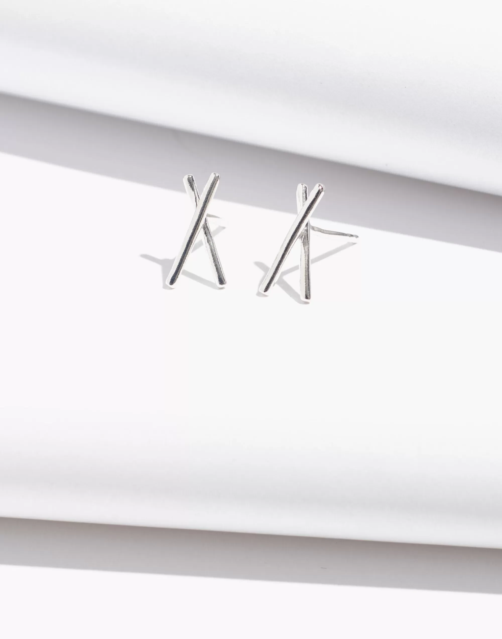 Madewell Jewelry>Delicate Collection Demi-Fine X Stud Earrings Sterling Silver