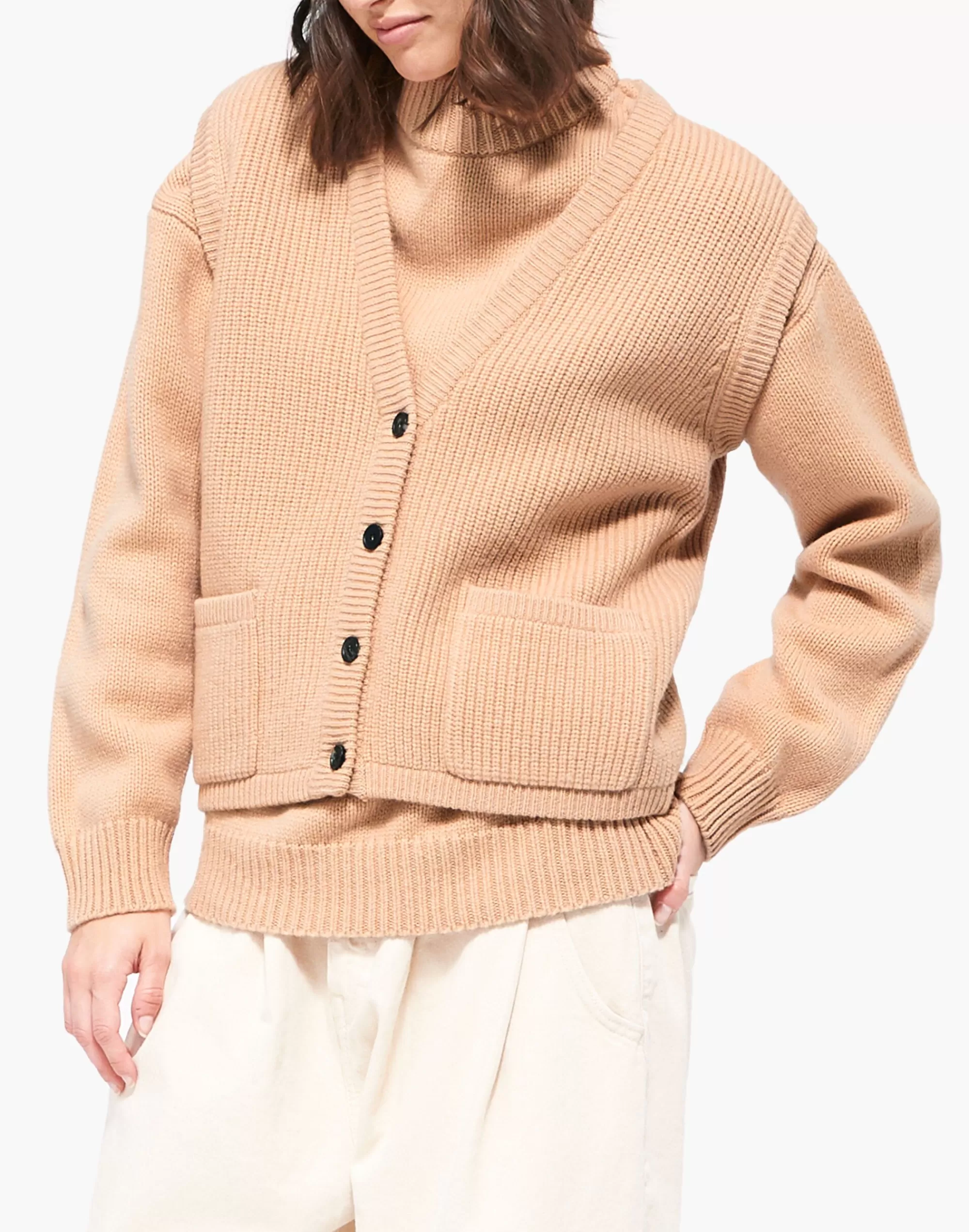 Madewell Sweaters>Demy By Demylee Hania Vest Fawn