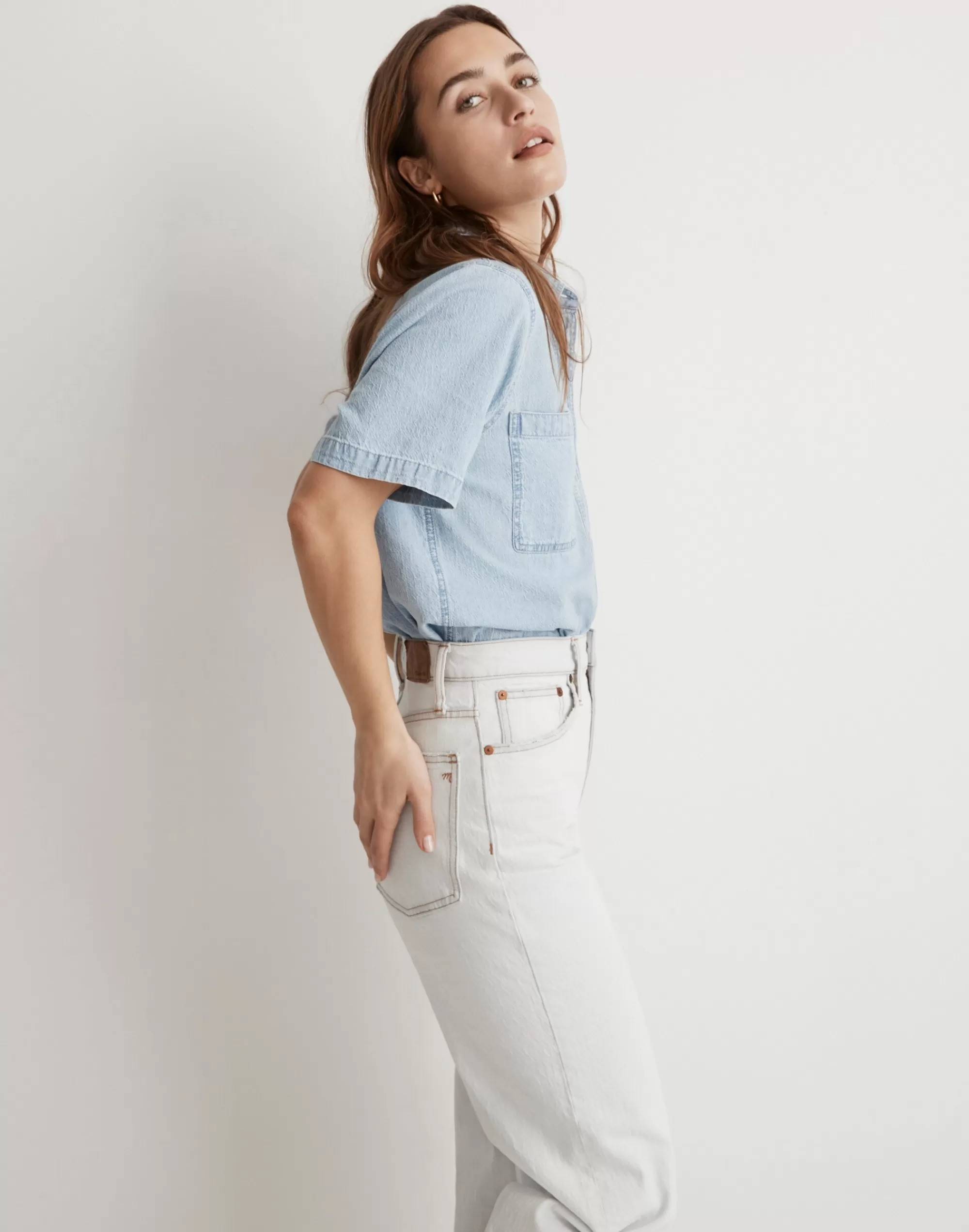 Madewell Tops & Shirts>Denim Camp Shirt In Smithley Wash