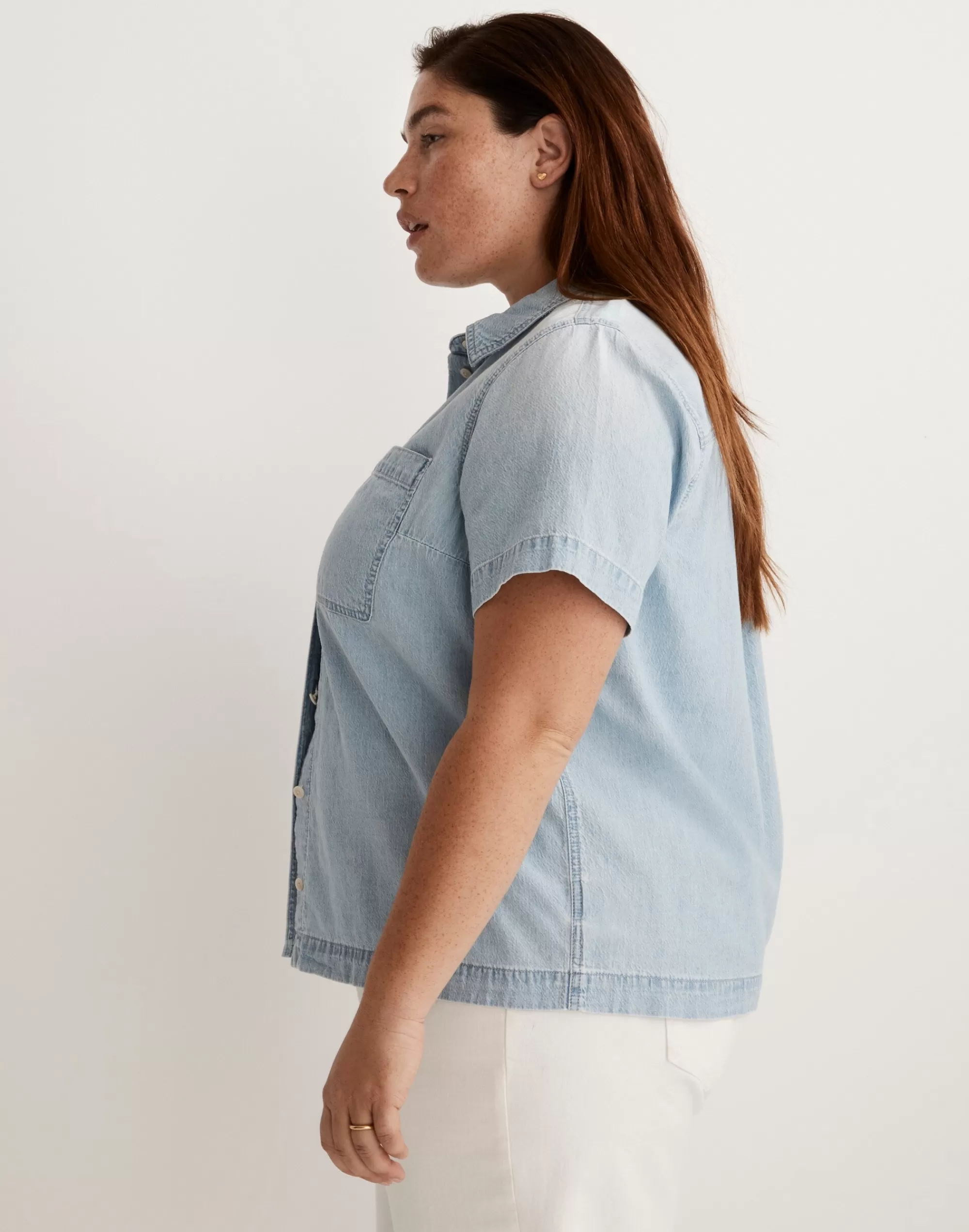 Madewell Tops & Shirts>Denim Camp Shirt In Smithley Wash