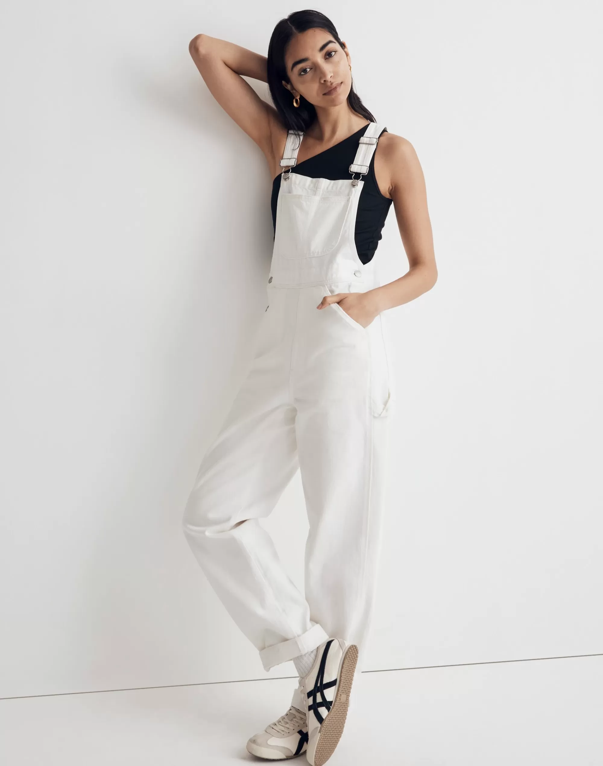 Madewell Jeans>Denim Oversized Carpenter Overalls In Tile White