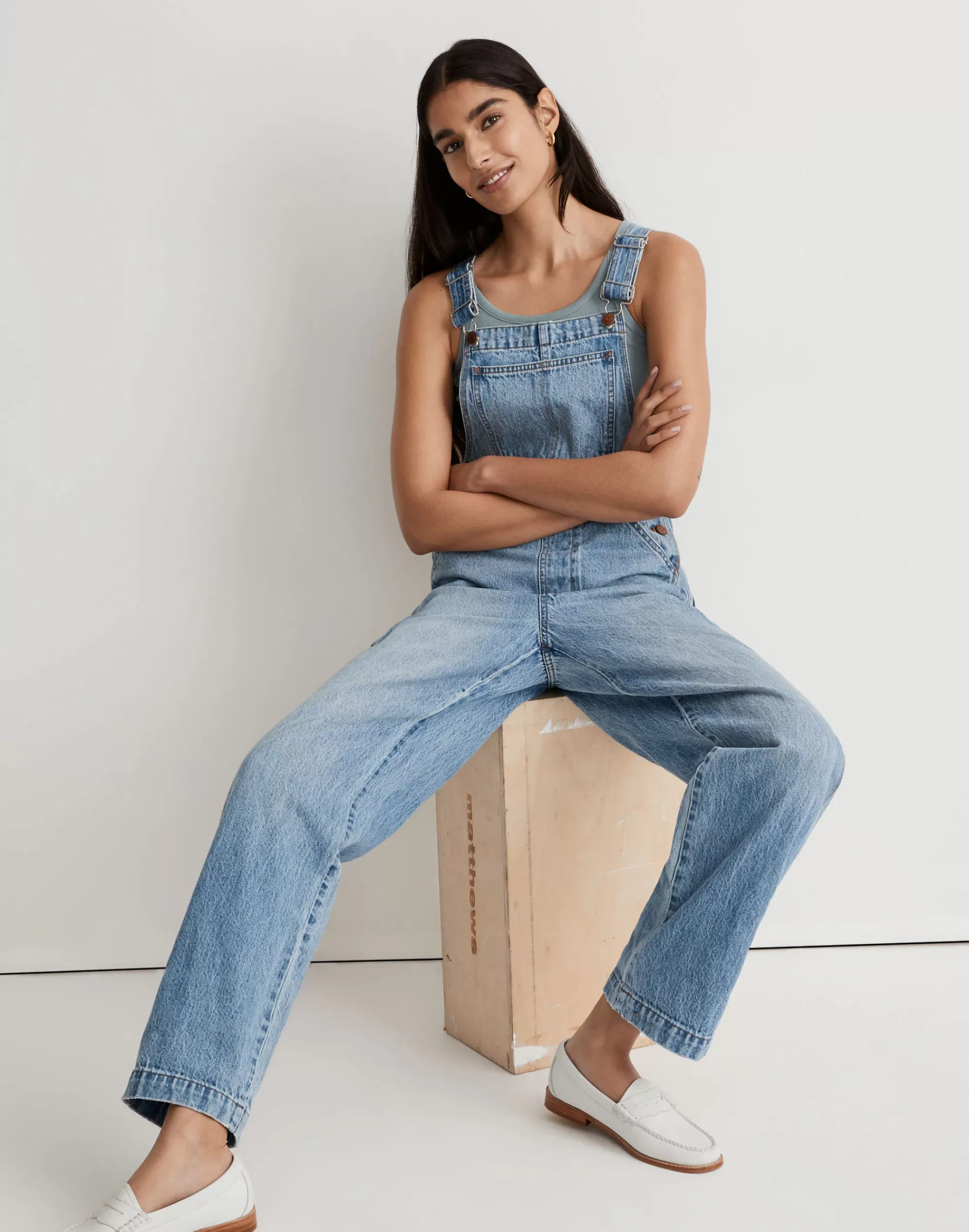 Madewell Denim Overalls & Jumpsuits>Denim Oversized Carpenter Overalls In Aldott Wash