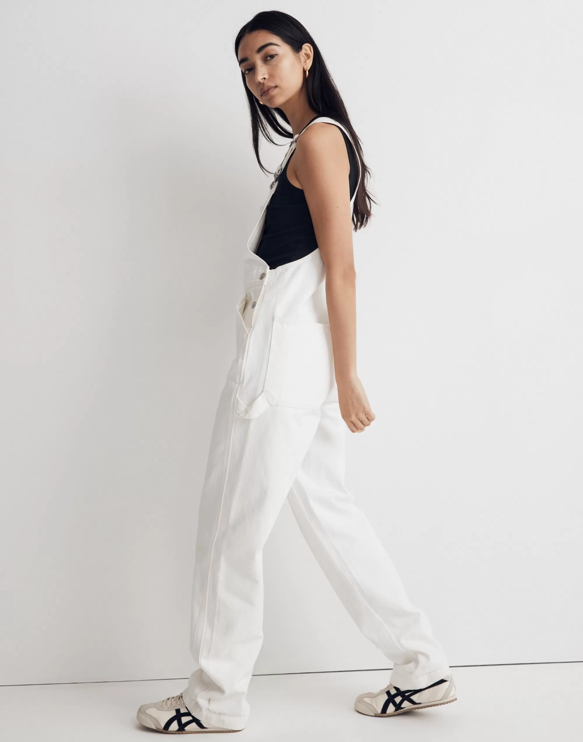 Madewell Jeans>Denim Oversized Carpenter Overalls In Tile White