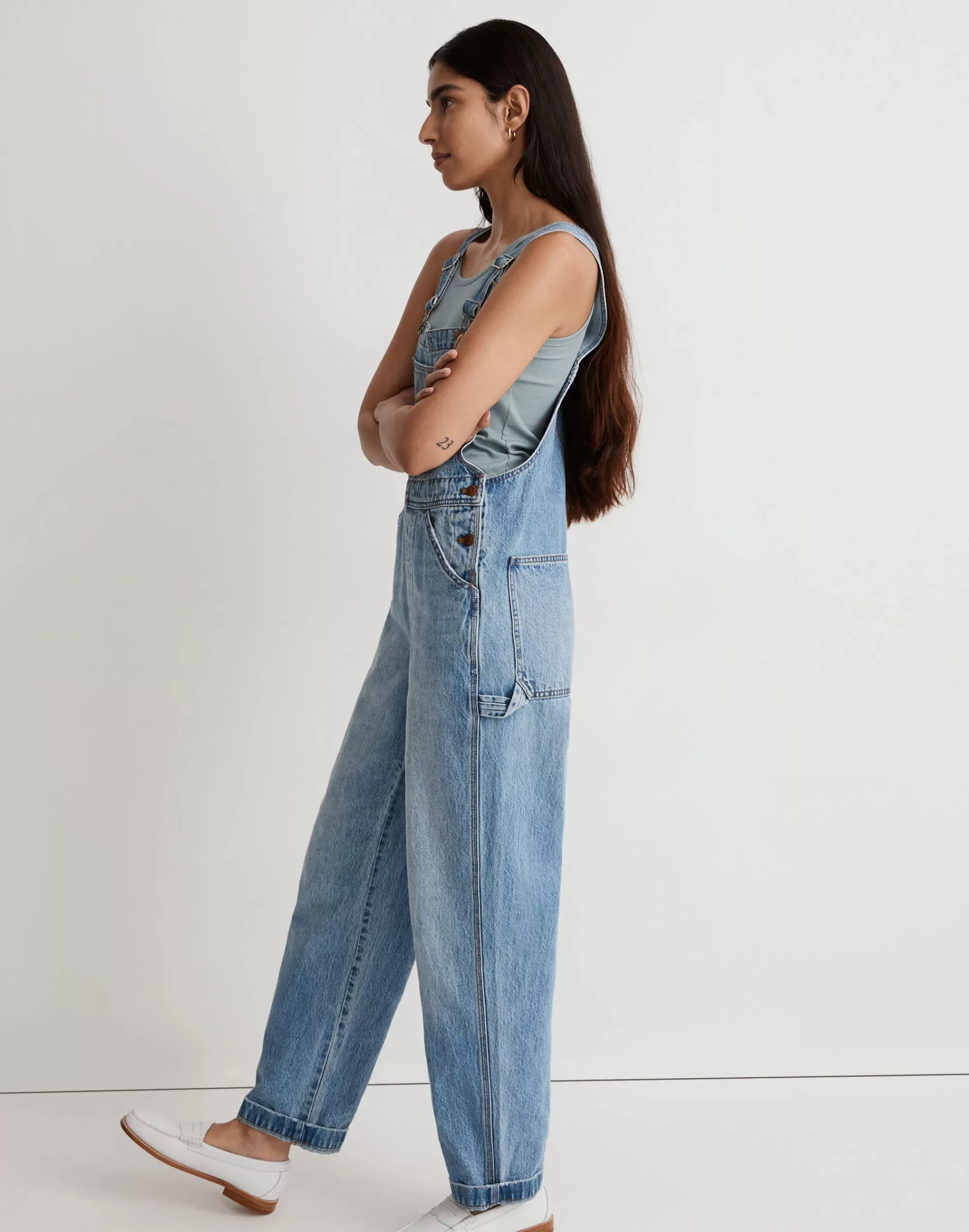 Madewell Denim Overalls & Jumpsuits>Denim Oversized Carpenter Overalls In Aldott Wash