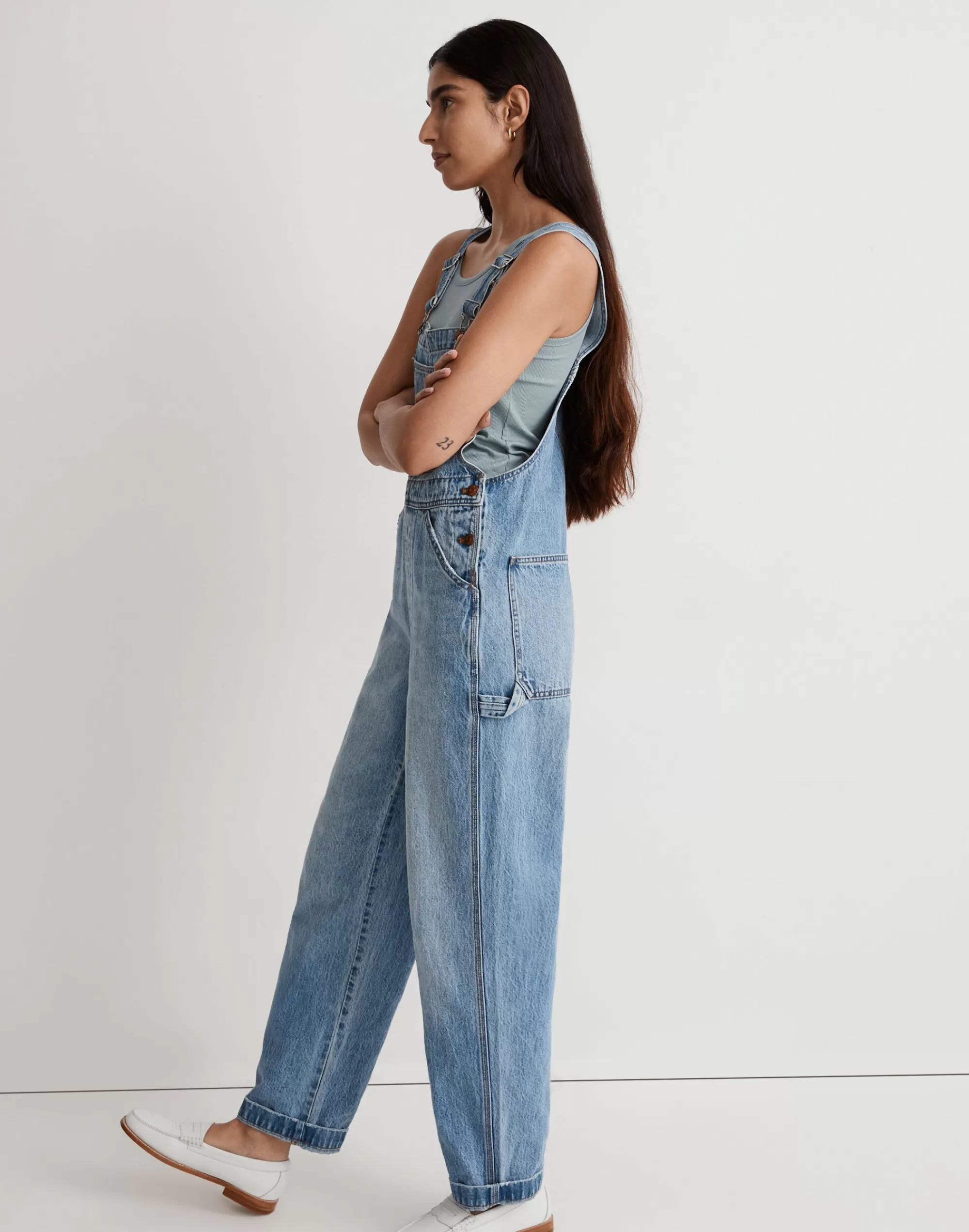 Madewell Jeans>Denim Oversized Carpenter Overalls In Aldott Wash