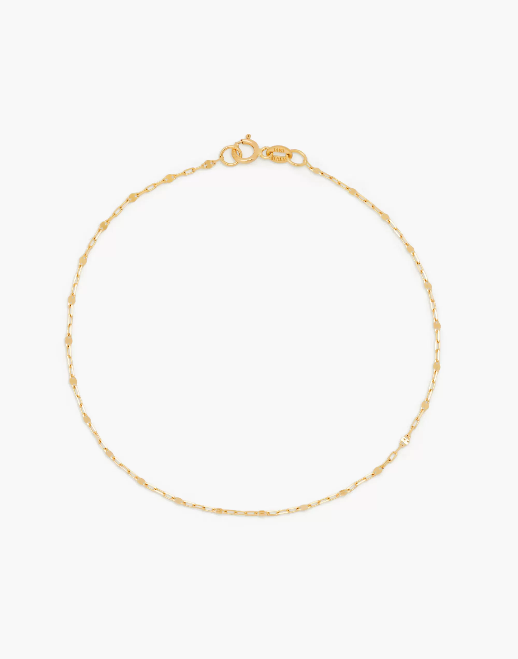 Madewell 14K Gold-Plated>Diamond Cut Rolo Chain Bracelet Gold