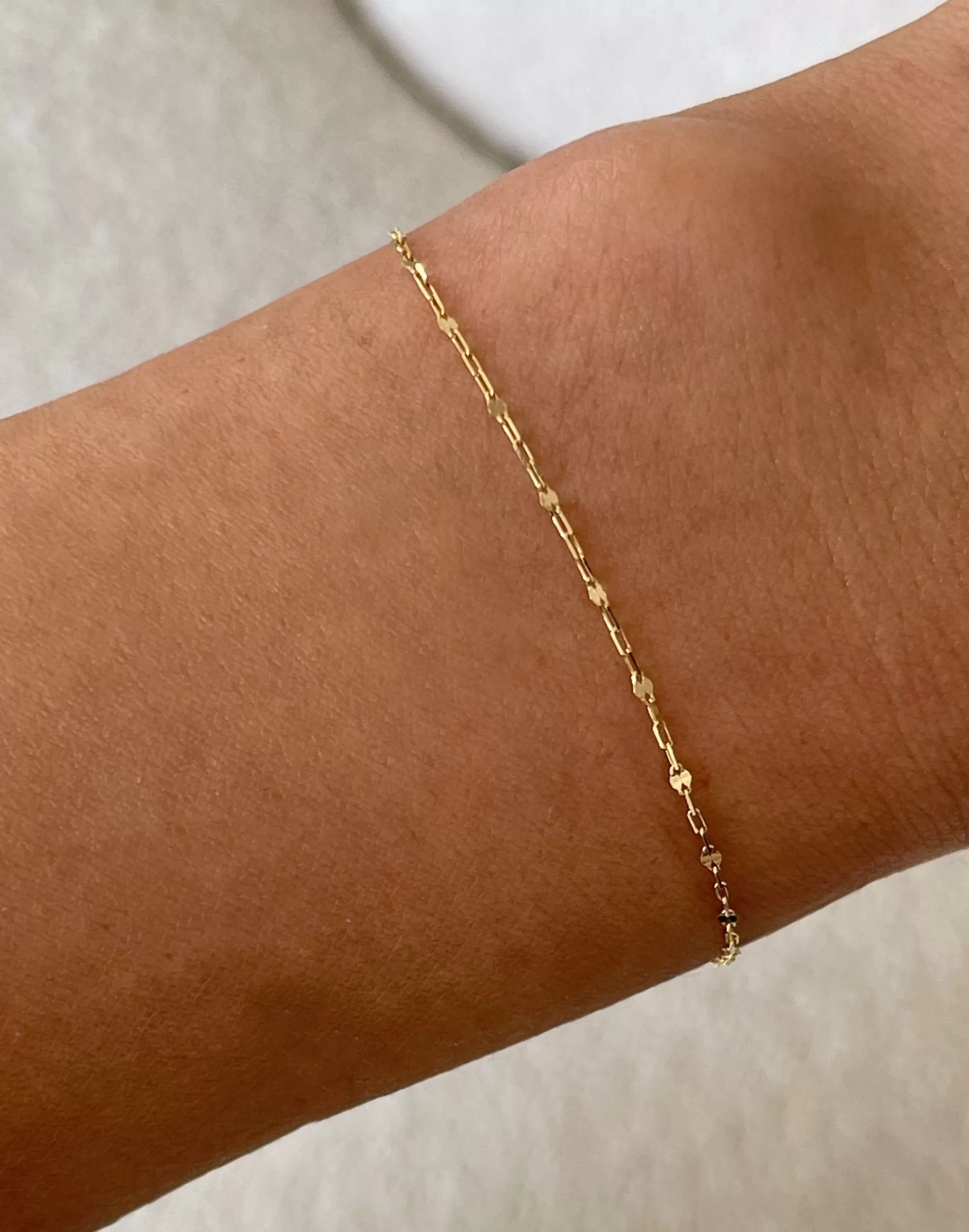 Madewell 14K Gold-Plated>Diamond Cut Rolo Chain Bracelet Gold