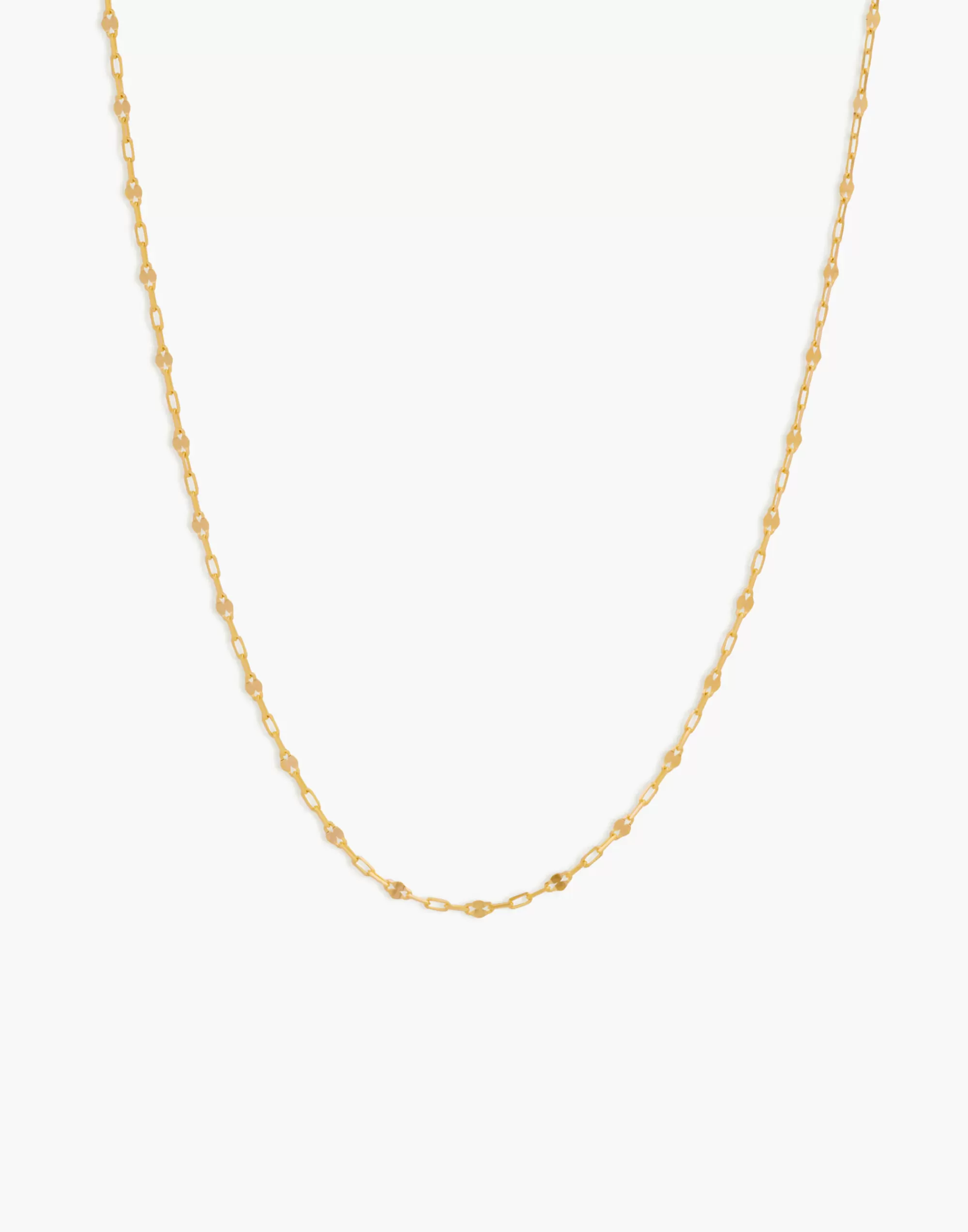 Madewell Necklaces>Diamond Cut Rolo Chain Necklace Gold