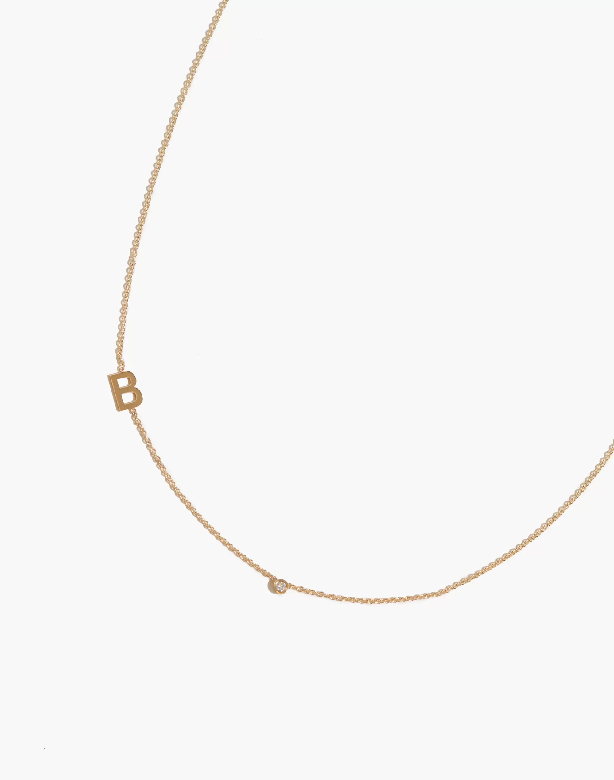 Madewell Fine Jewelry>Diamond Necklace Letter B