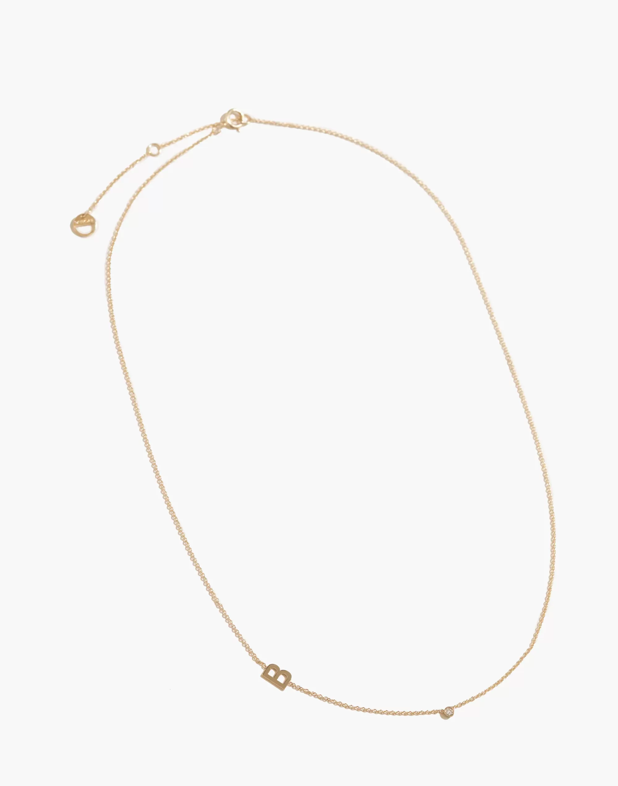 Madewell Necklaces>Diamond Necklace Letter B