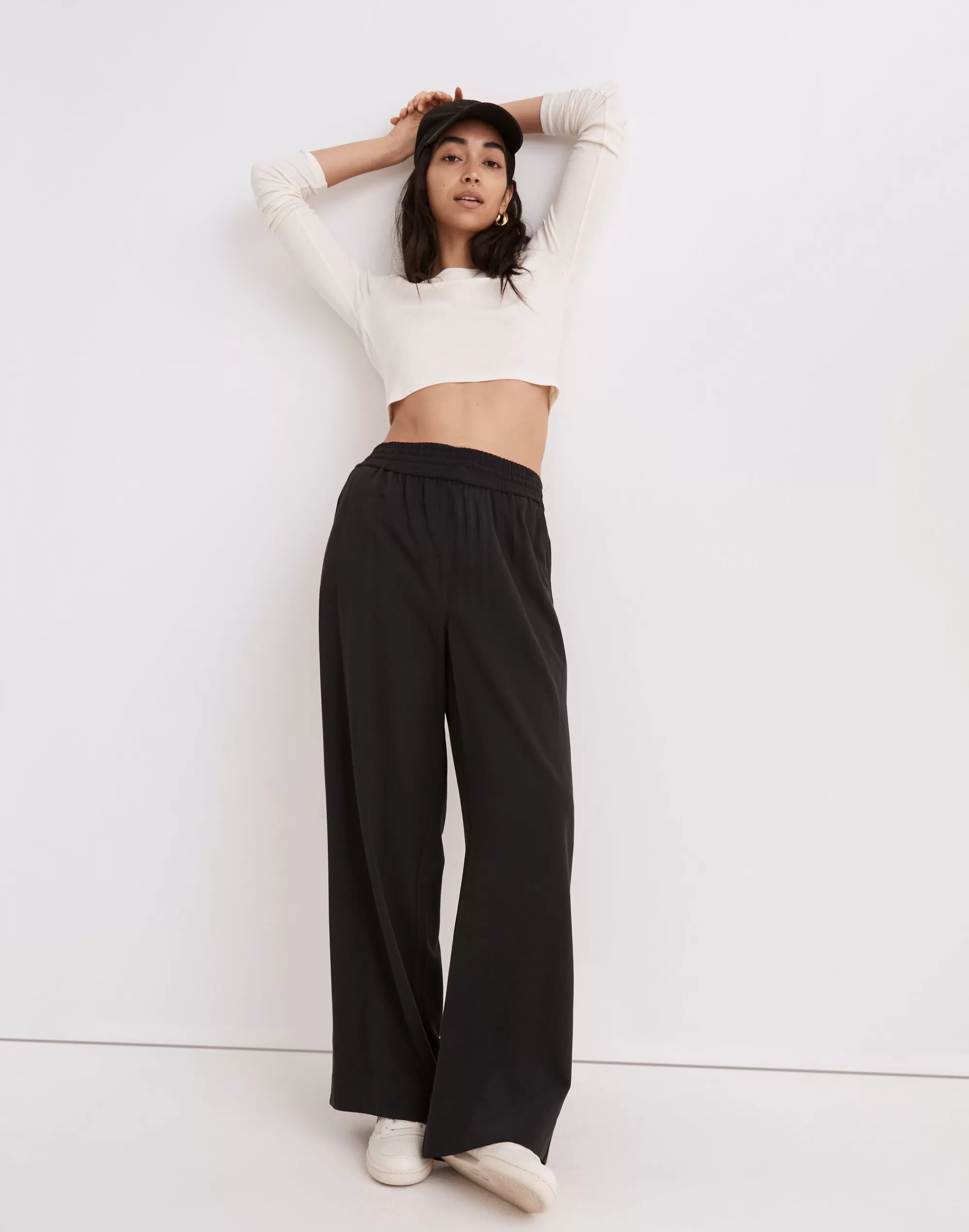 Madewell Pants>Drapeweave Carley Wide-Leg Pants True Black