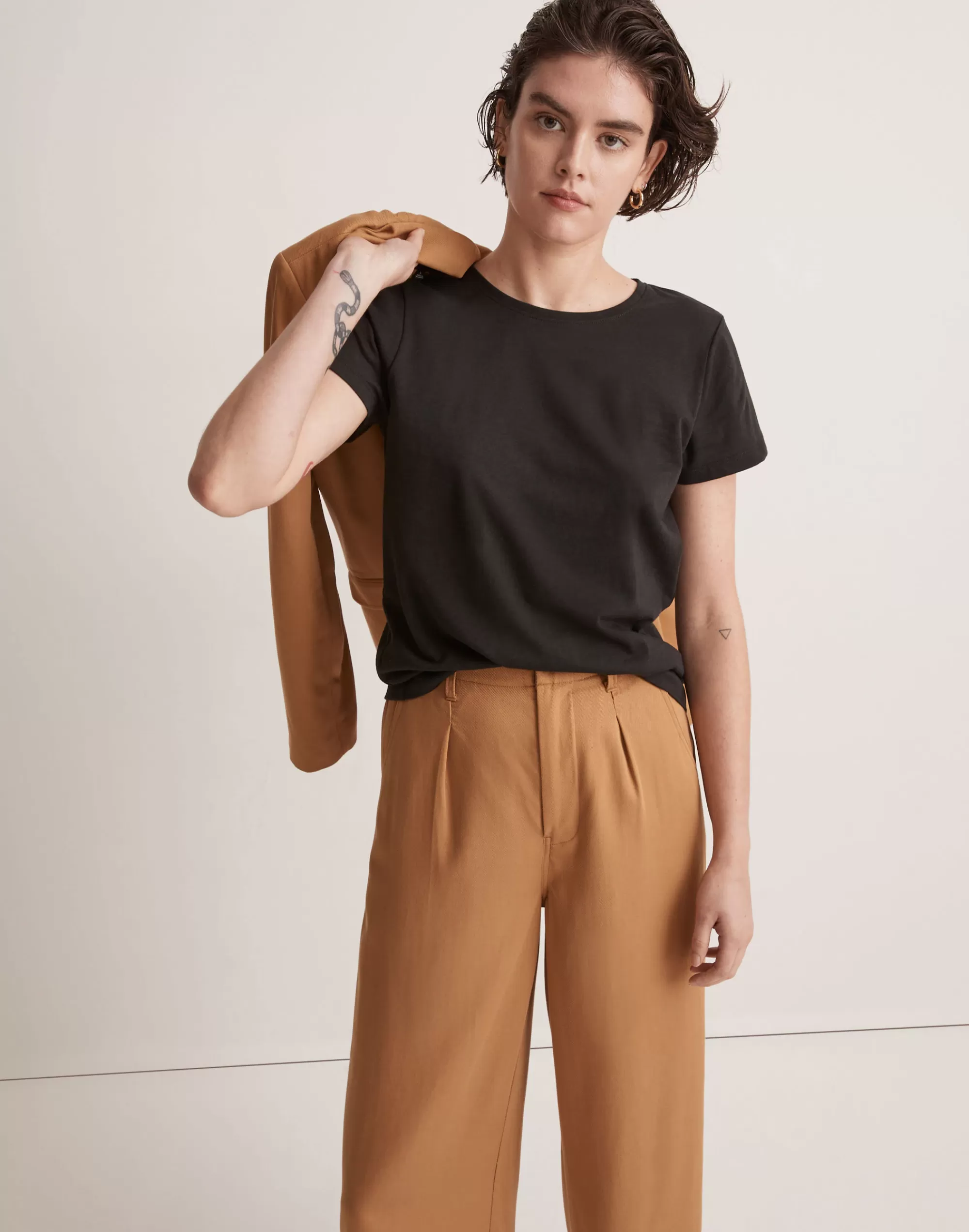 Madewell Tees>Drapey Crewneck Tee True Black