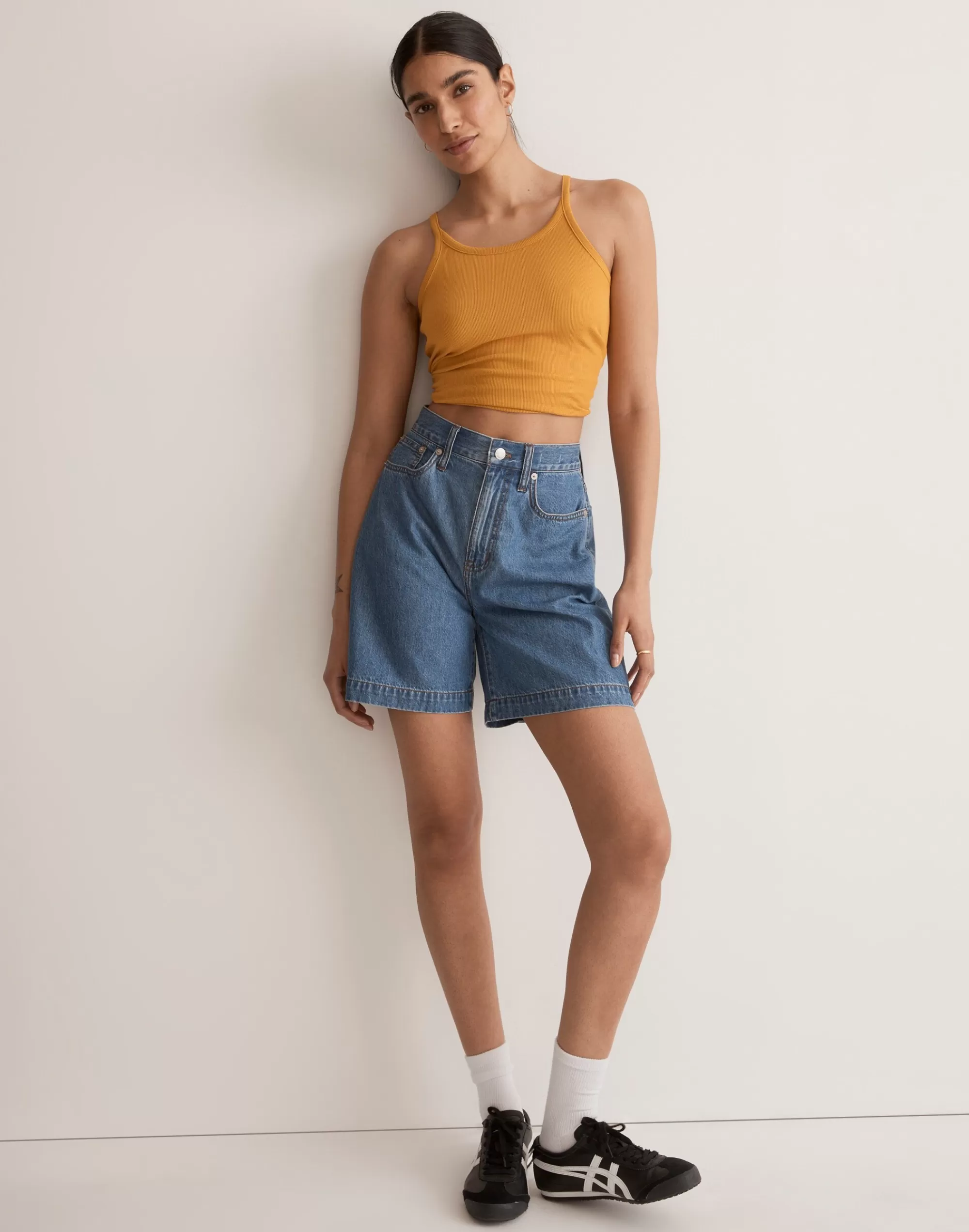 Madewell Baggy Shorts>Drapey High-Rise Denim Shorts In Gabler Wash