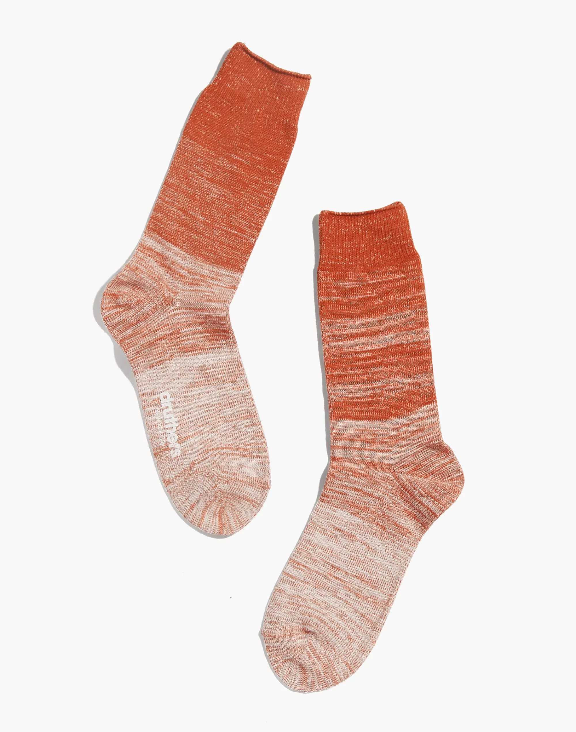 Madewell Socks>Druthers Nyc Organic Cotton Gradient Crew Sock Orange Multi