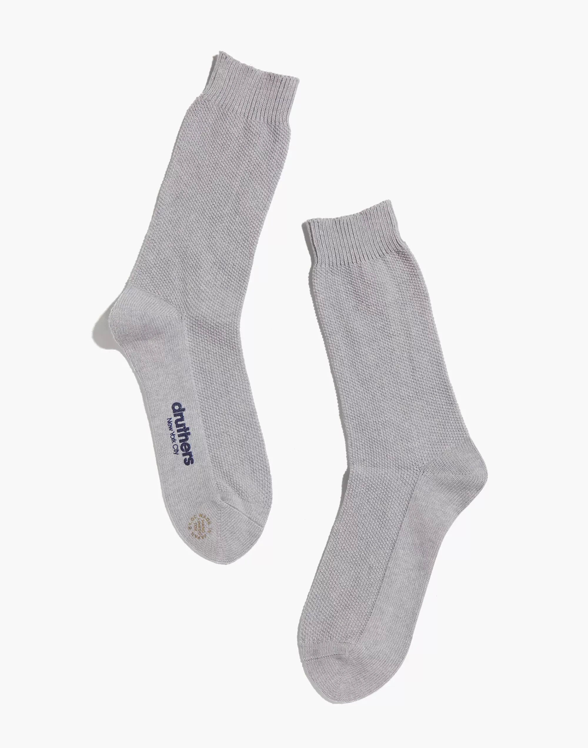 Madewell Socks>Druthers Nyc Organic Cotton Pique Crew Sock Light Blue