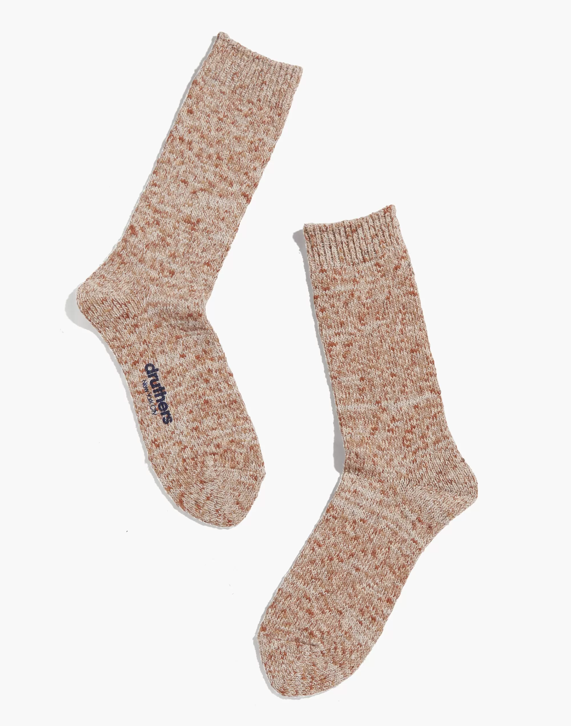 Madewell Socks>Druthers Nyc Recycled Cotton Melange Crew Sock Sand