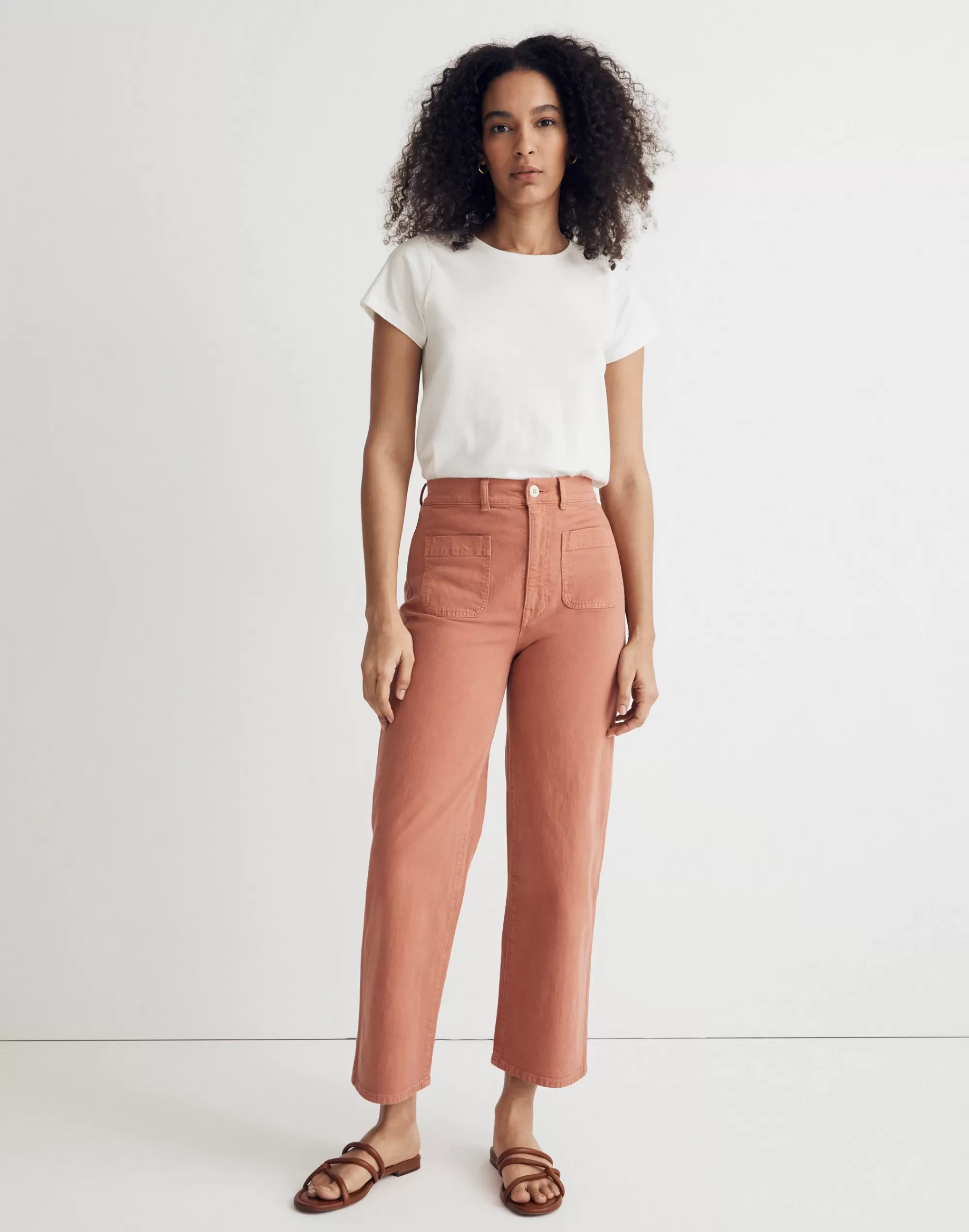 Madewell Pants>Emmett 2.0 Wide-Leg Crop Pants Dried Rose