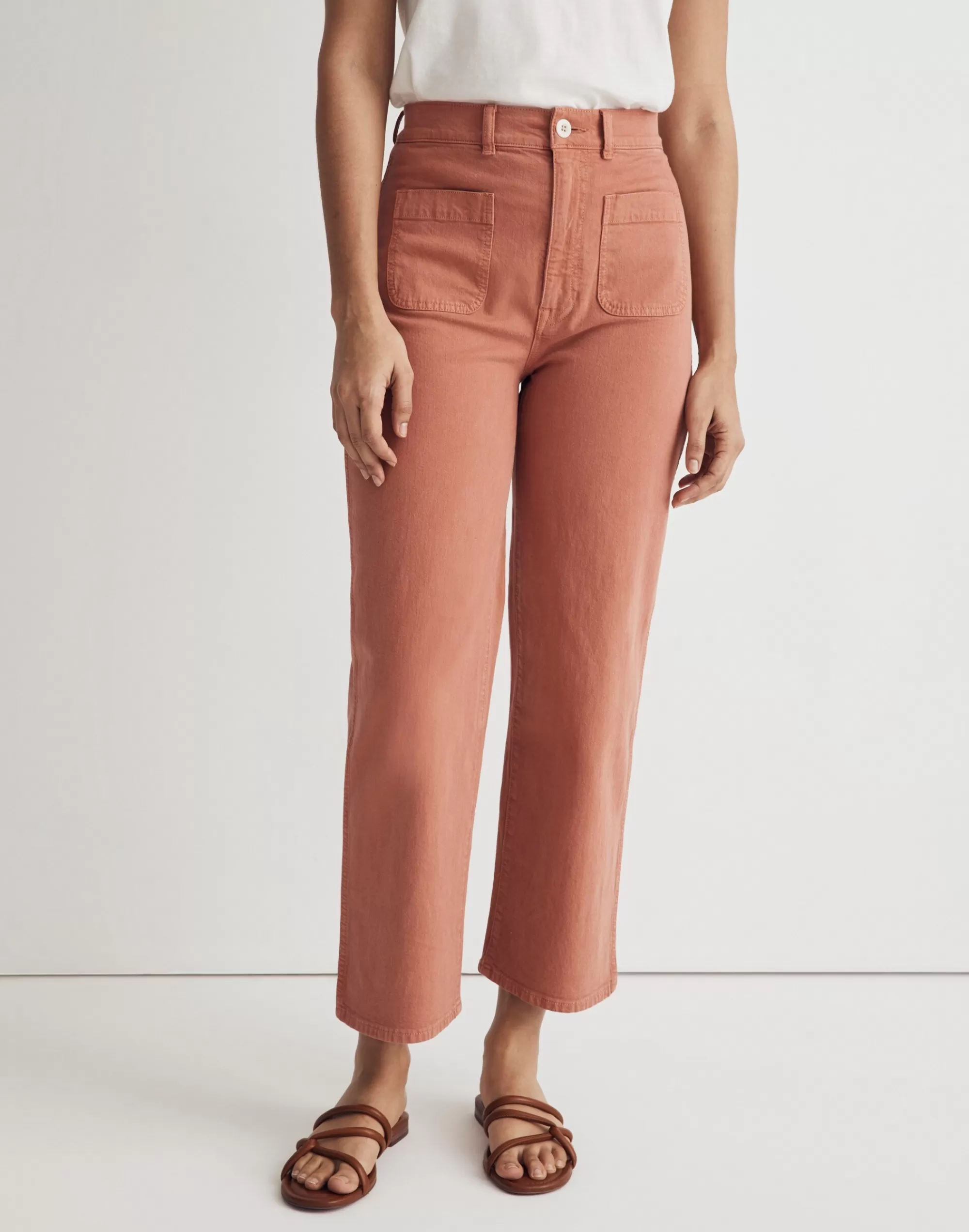 Madewell Pants>Emmett 2.0 Wide-Leg Crop Pants Dried Rose