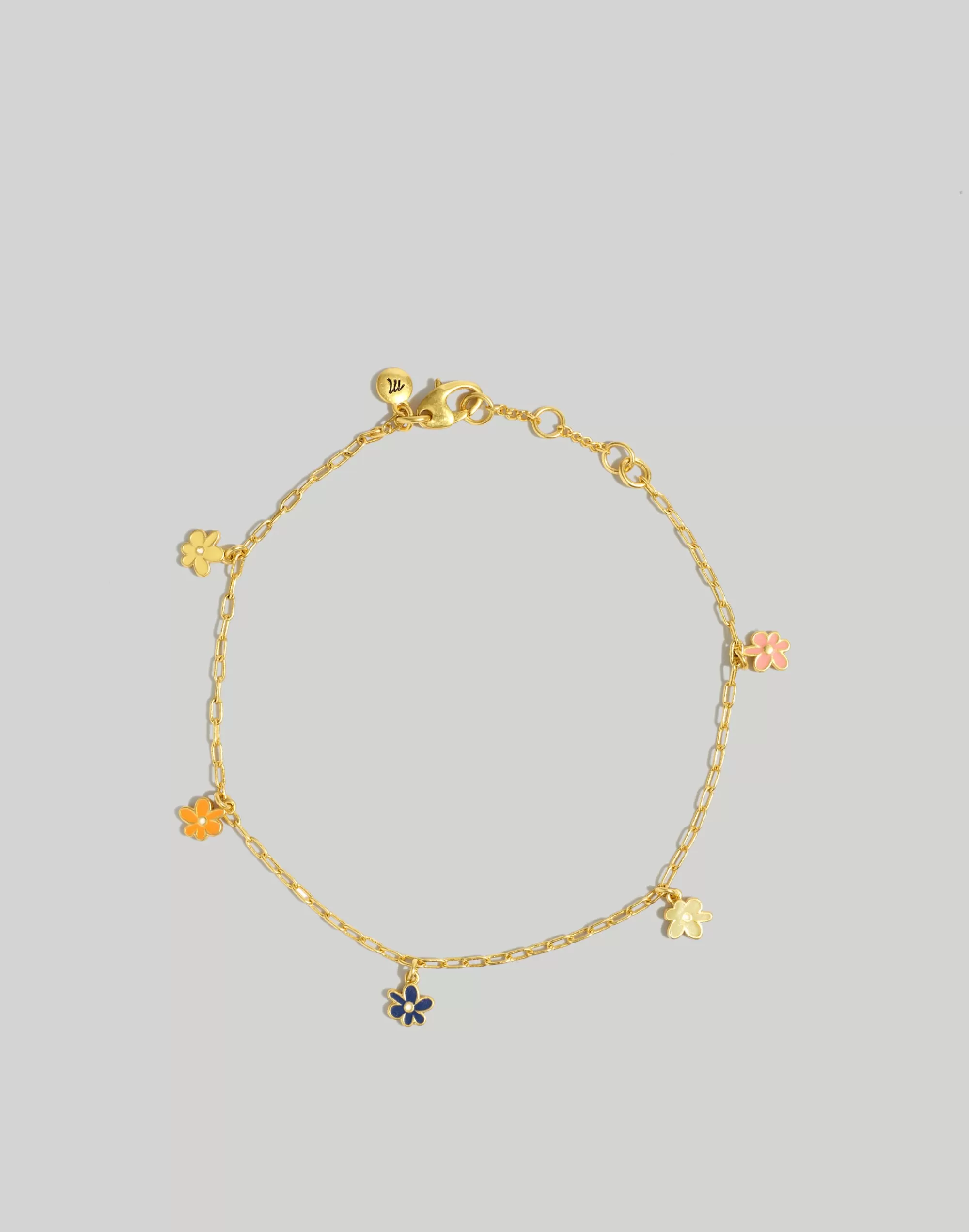 Madewell Jewelry>Enamel Floral Charm Anklet Wild Fennel