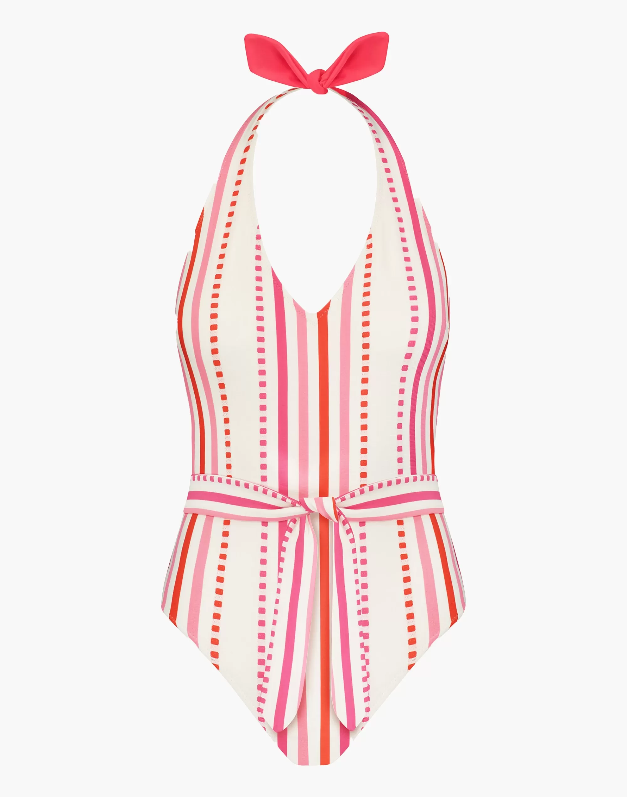 Madewell Swim>Eshe Deep V One Piece Pink