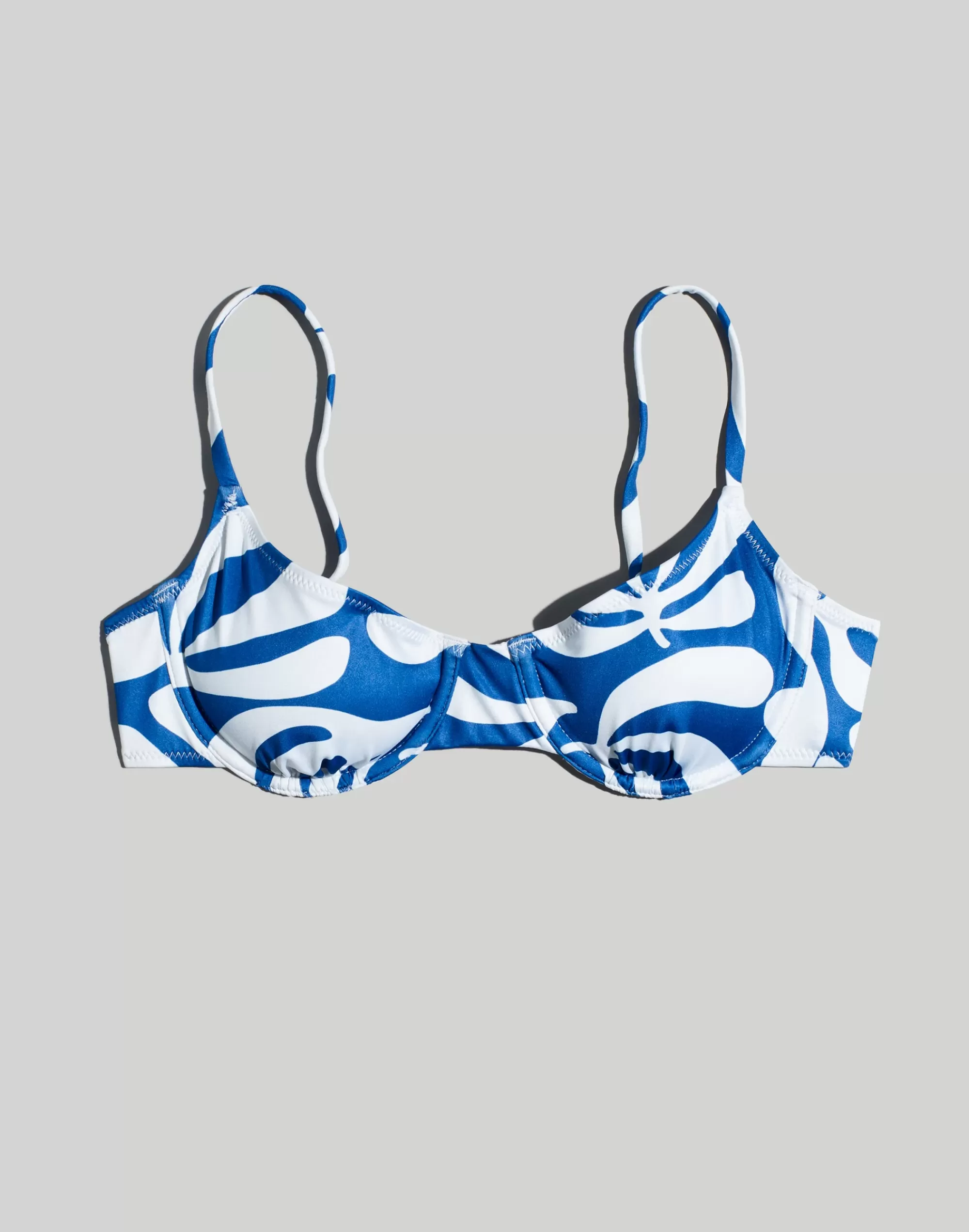 Madewell Swim> Eva Bikini Top In Leaf Print