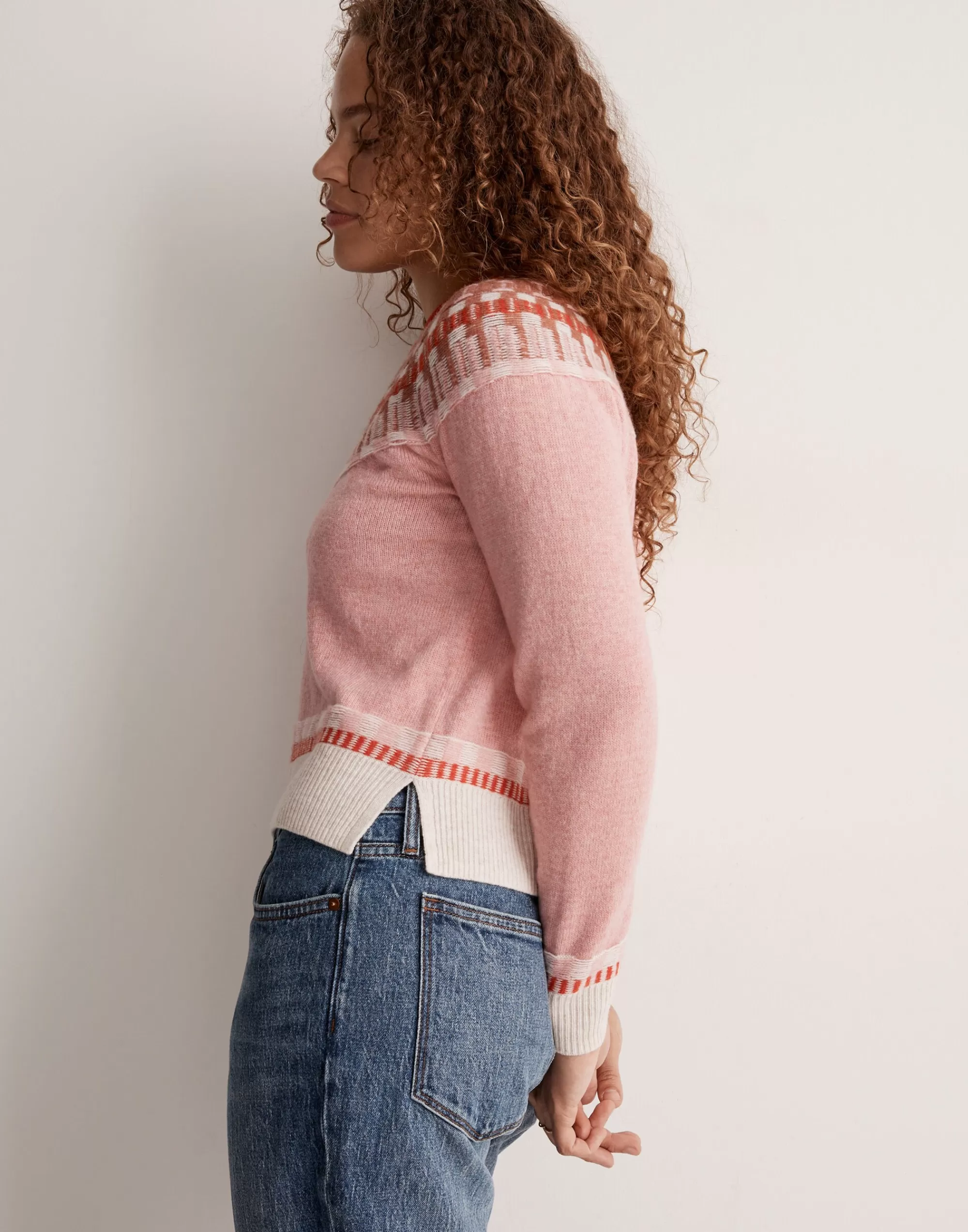 Madewell Sweaters>Fair Isle Mayer Pullover Sweater Heather Blossom