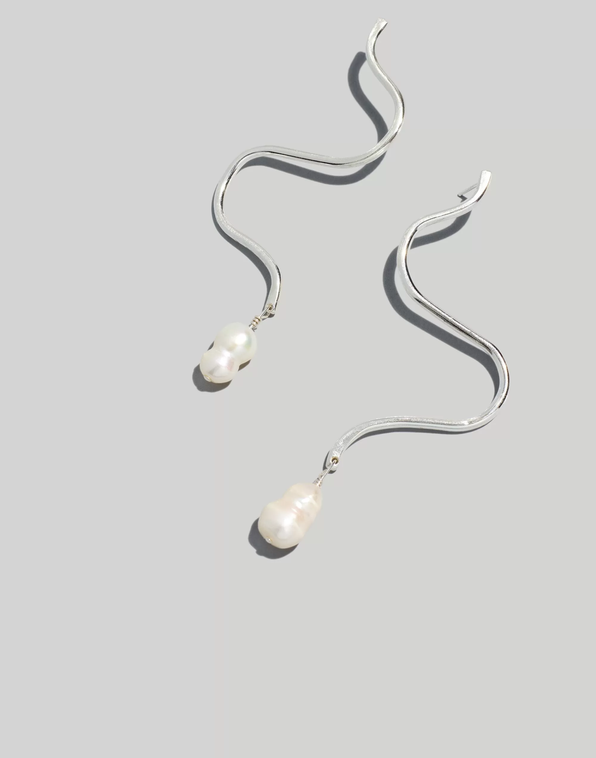 Madewell Earrings>Firstborn Jewelry Pearl Orm Earrings Silver