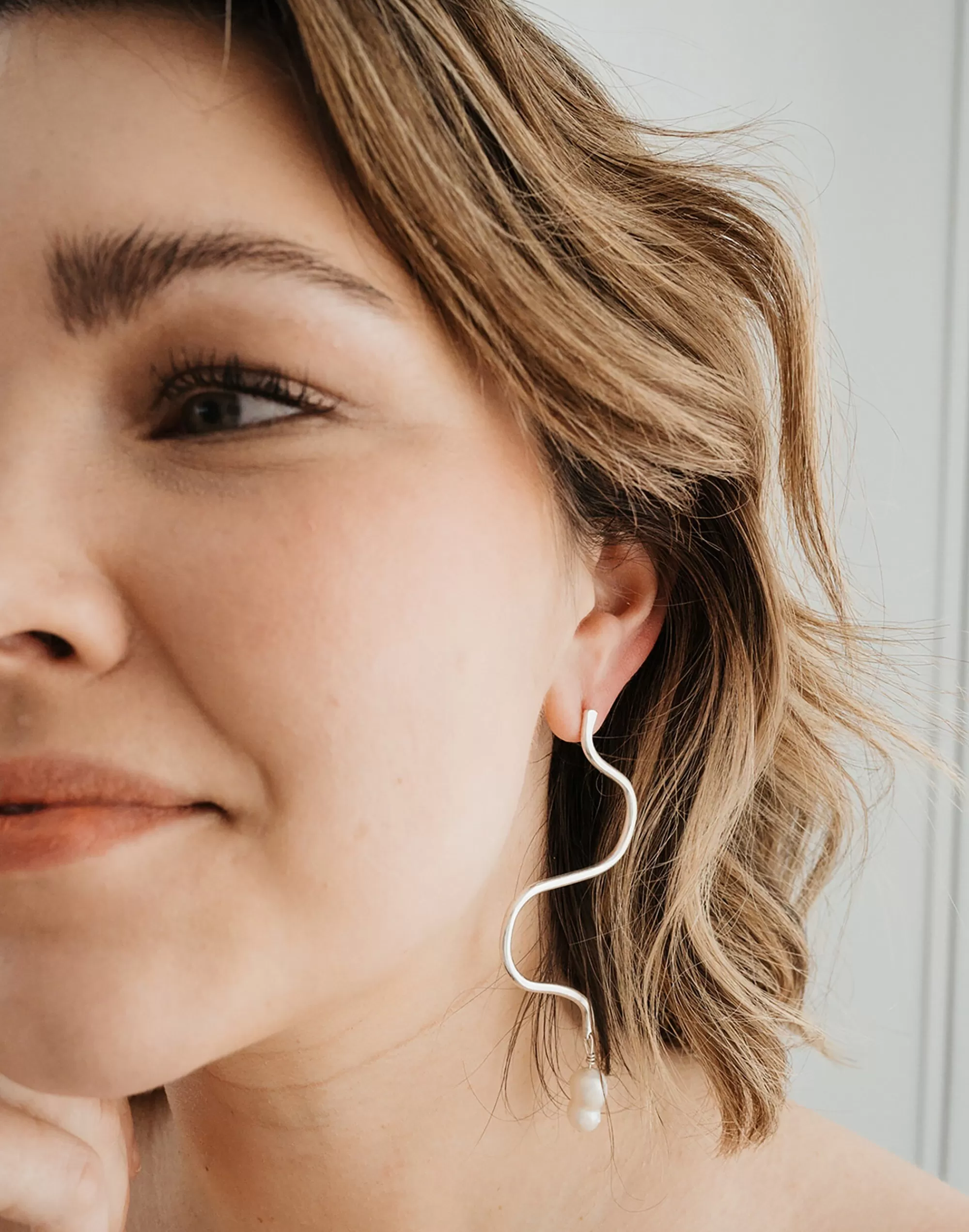 Madewell Earrings>Firstborn Jewelry Pearl Orm Earrings Gold