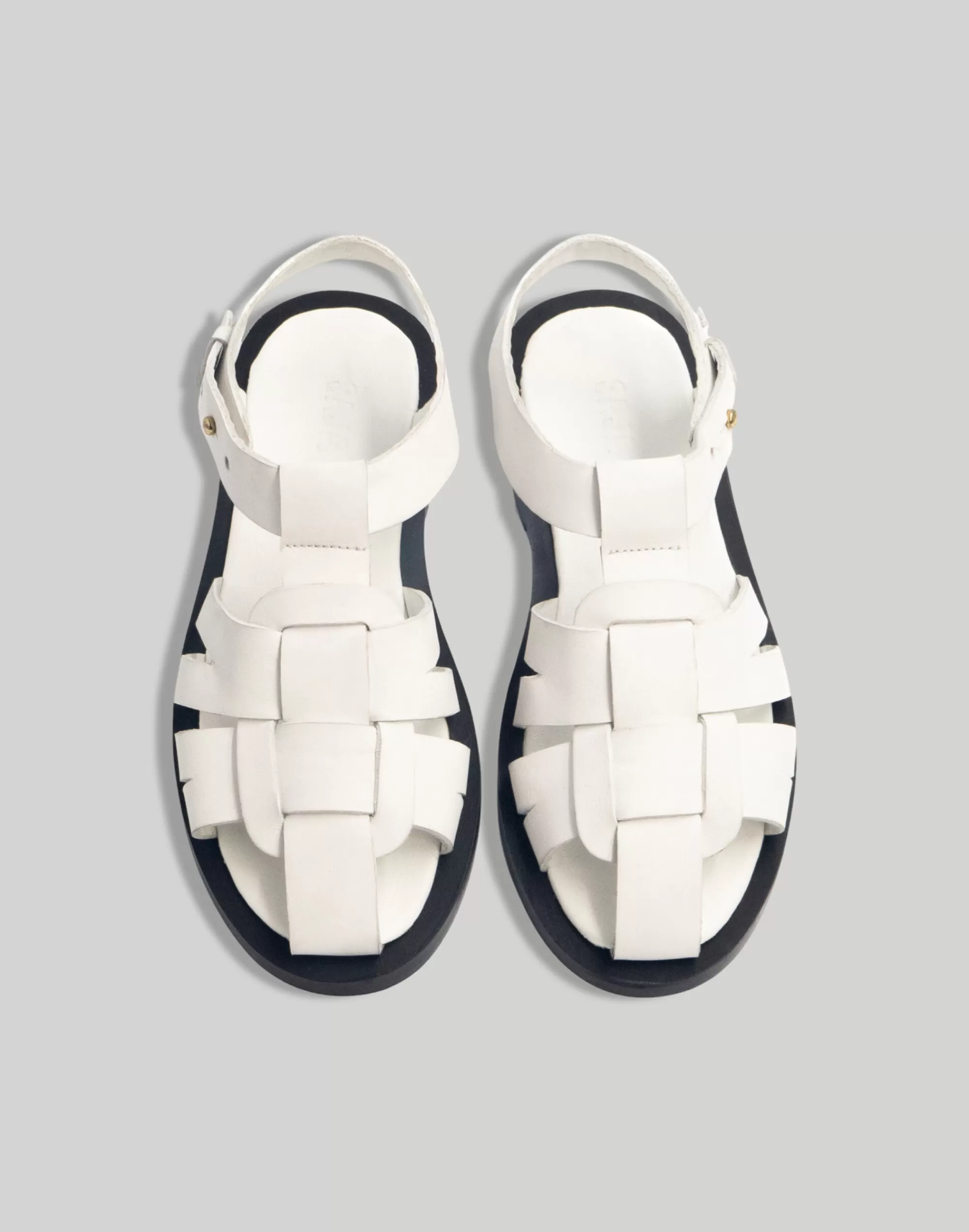 Madewell Flats>Fisherman Sandals White