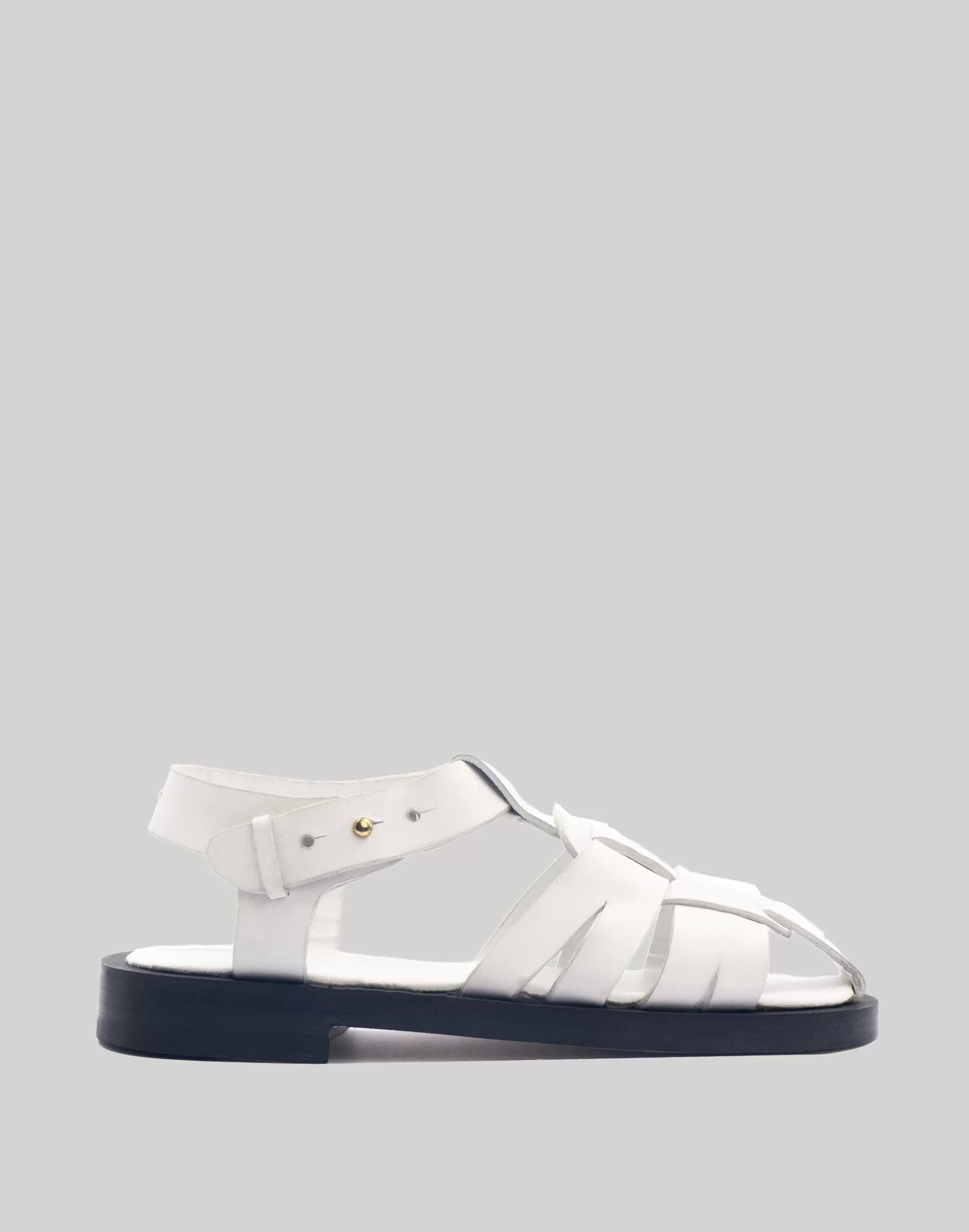 Madewell Flats>Fisherman Sandals White