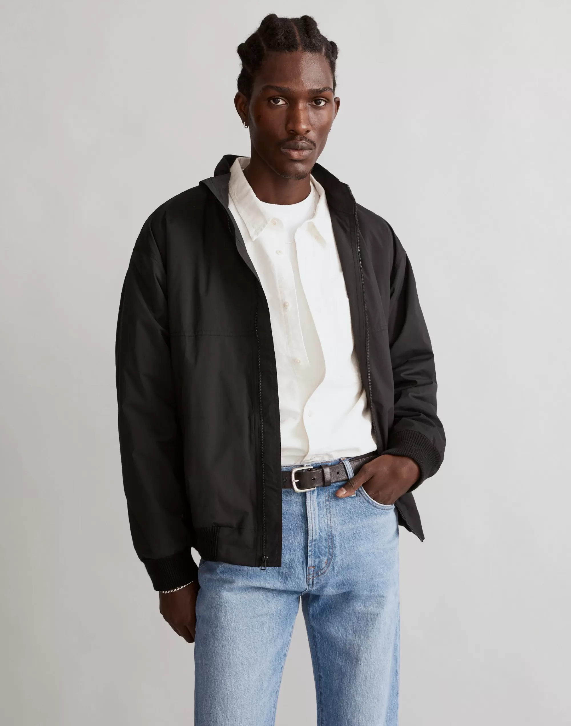 Madewell Jackets>Fleece-Lined Bomber Jacket True Black