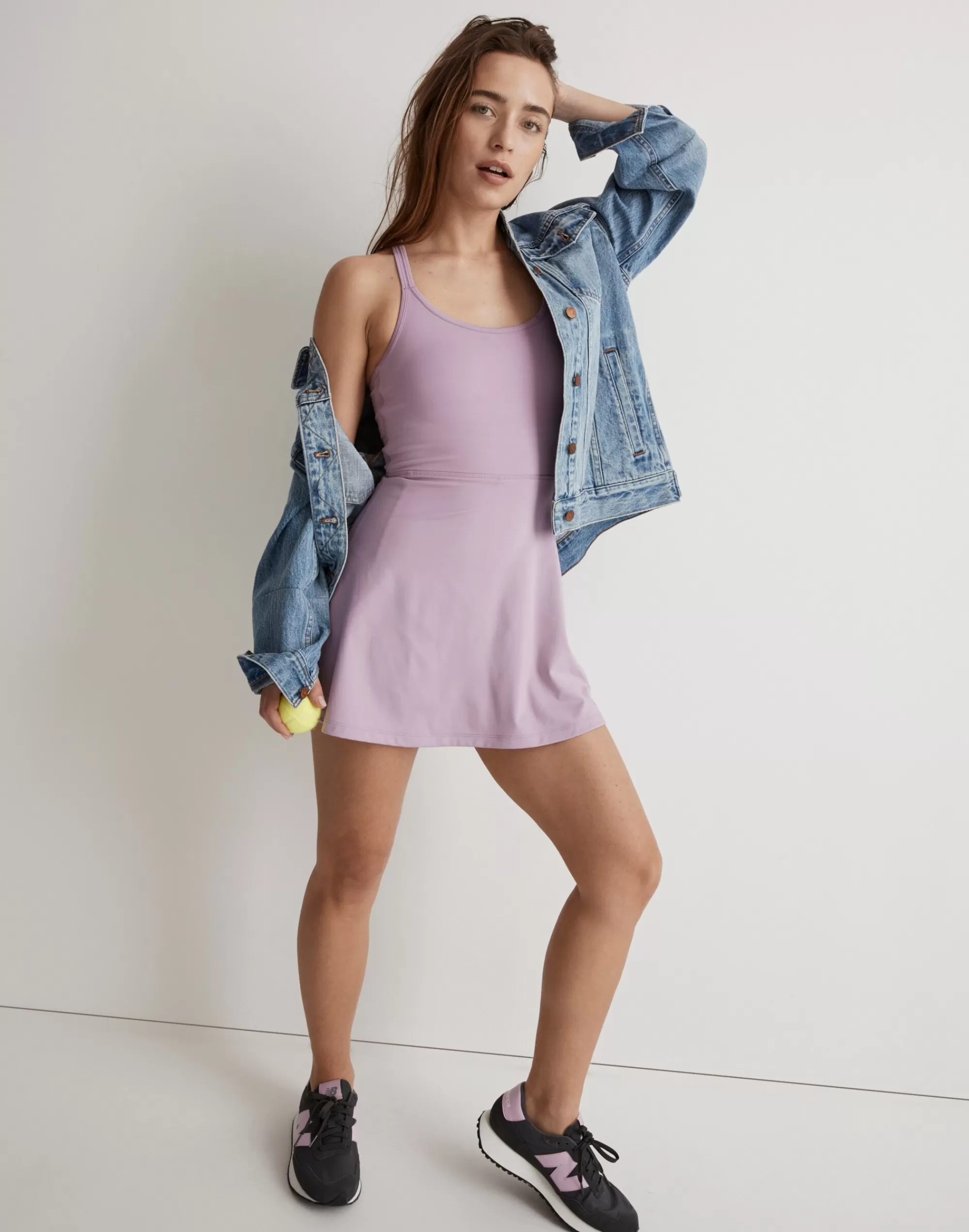 Madewell Activewear>Flex Cutout Fitness Dress Vibrant Lilac