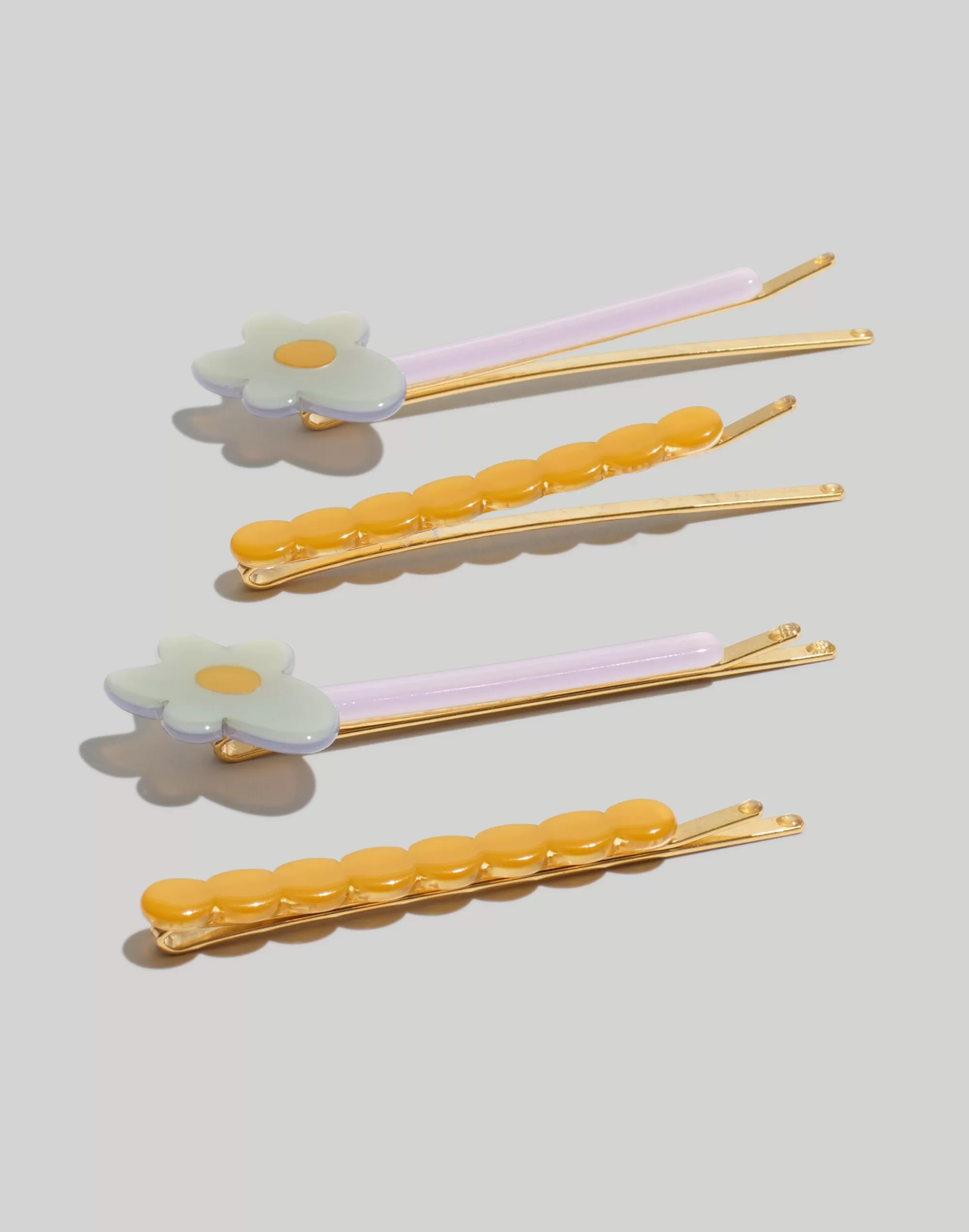 Madewell Hair Accessories>Four-Pack Groovy Hair Pins Subtle Blossom