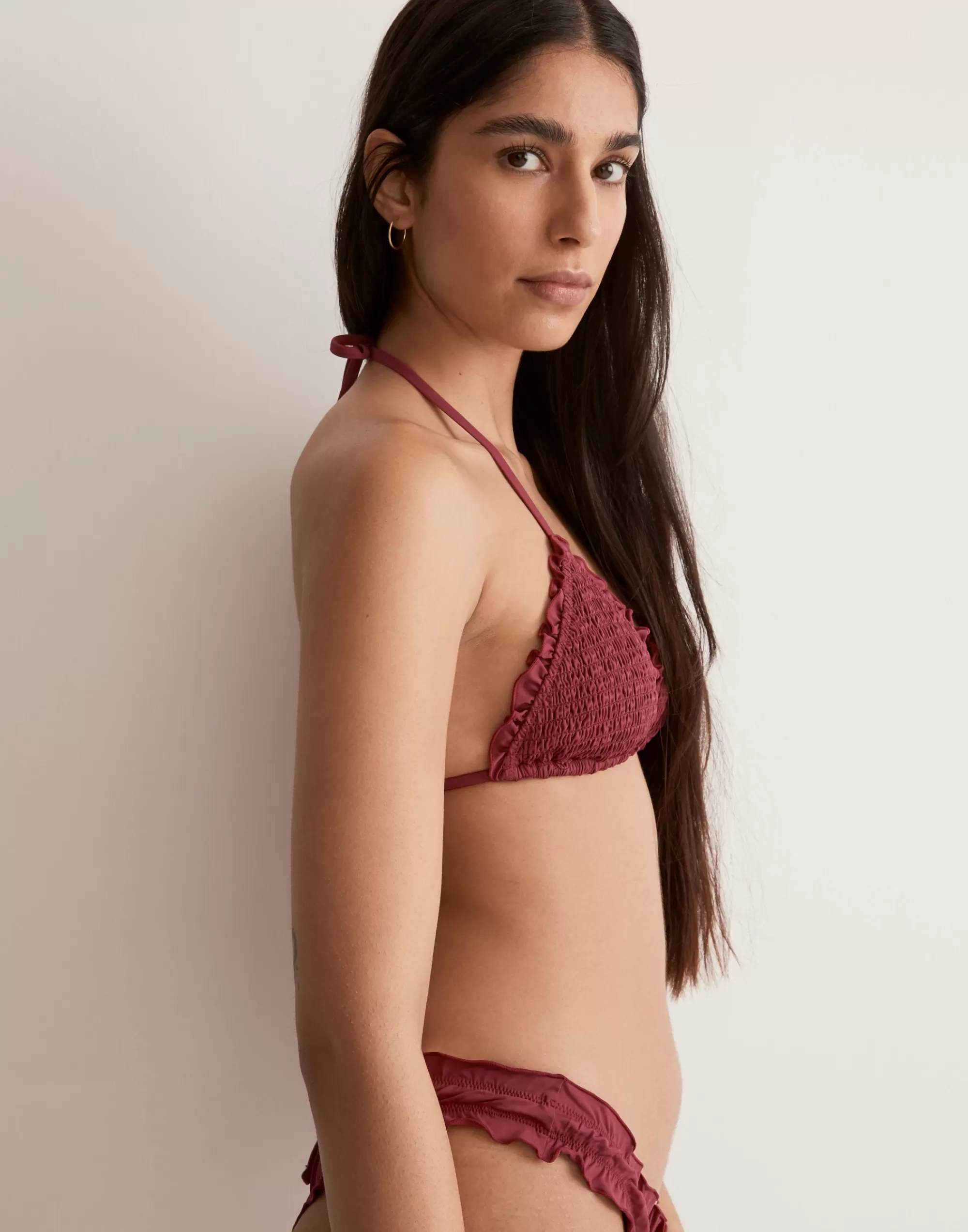 Madewell Swim>Frankies Bikinis Tidal Terry Bikini Top Bordeaux