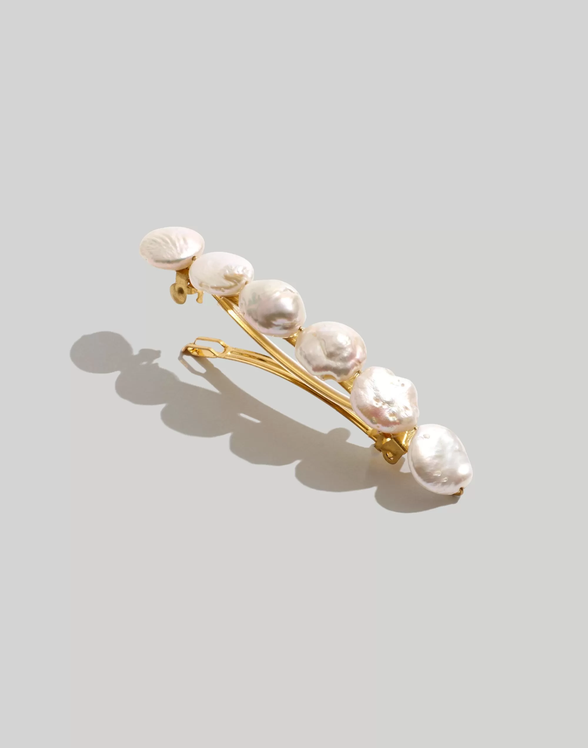 Madewell Hair Accessories>Freshwater Pearl Barrette Pearl Multi