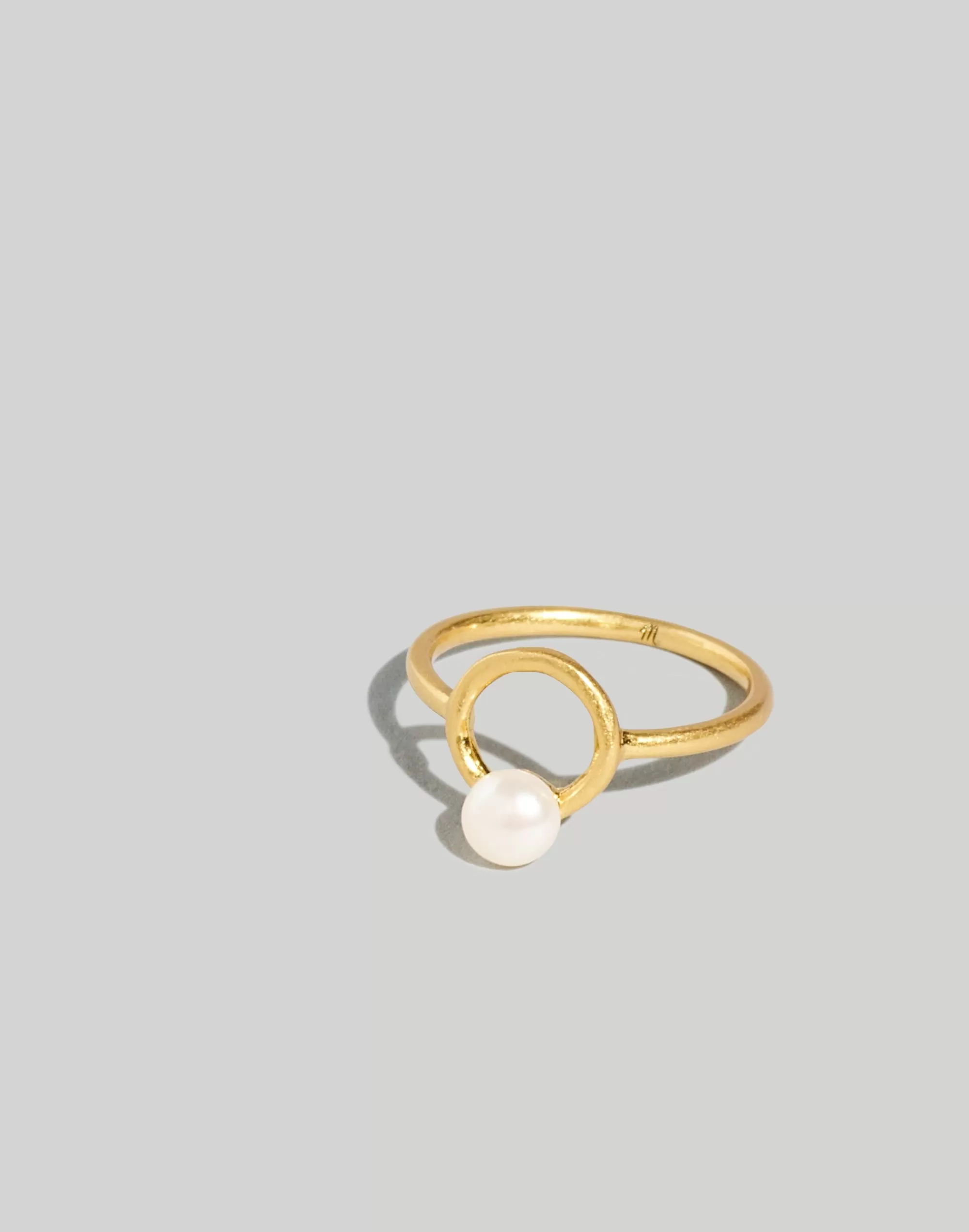 Madewell Rings>Freshwater Pearl Circle Statement Ring Vintage Gold