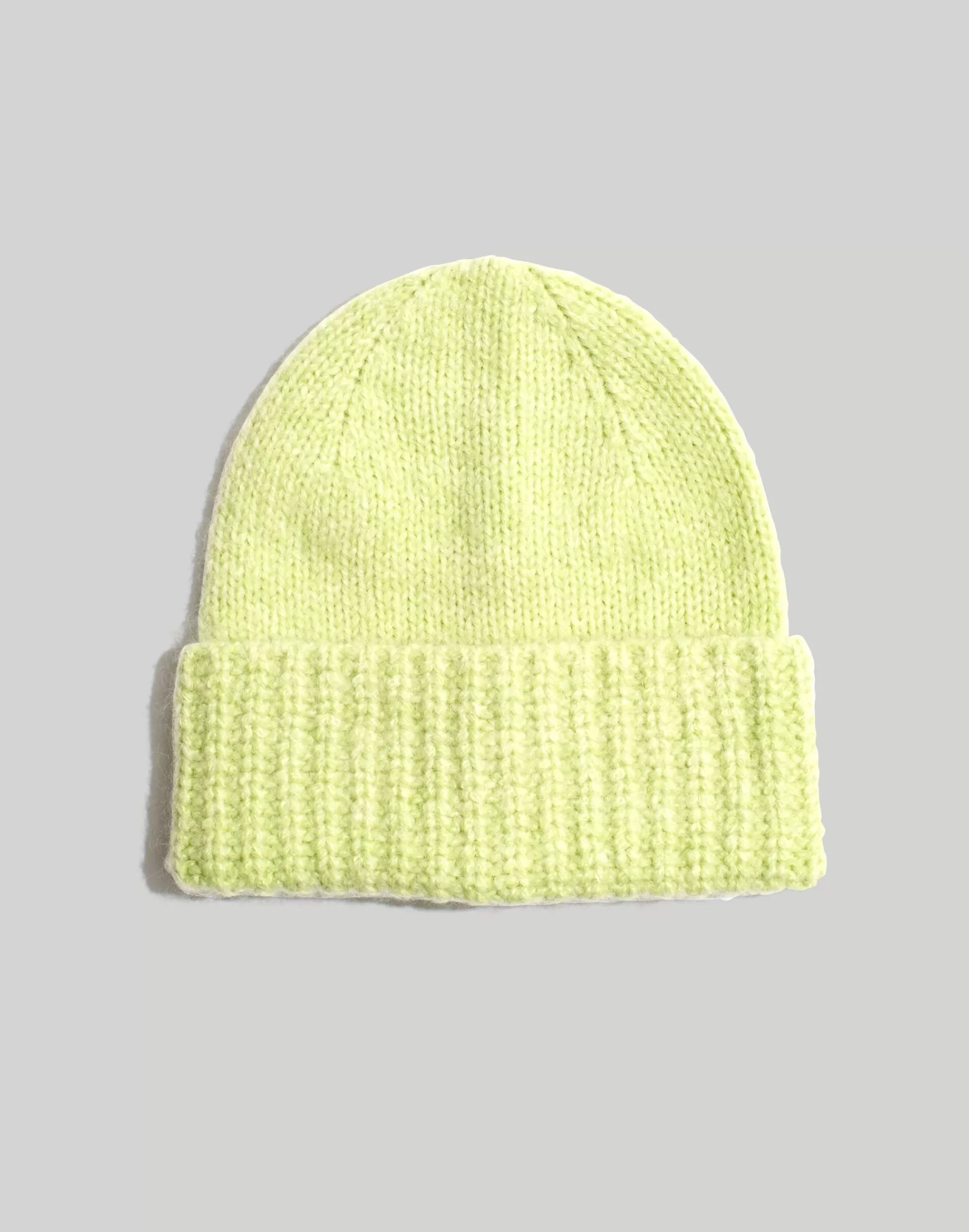 Madewell Hats>Fuzzy Wide-Cuffed Beanie Limelight