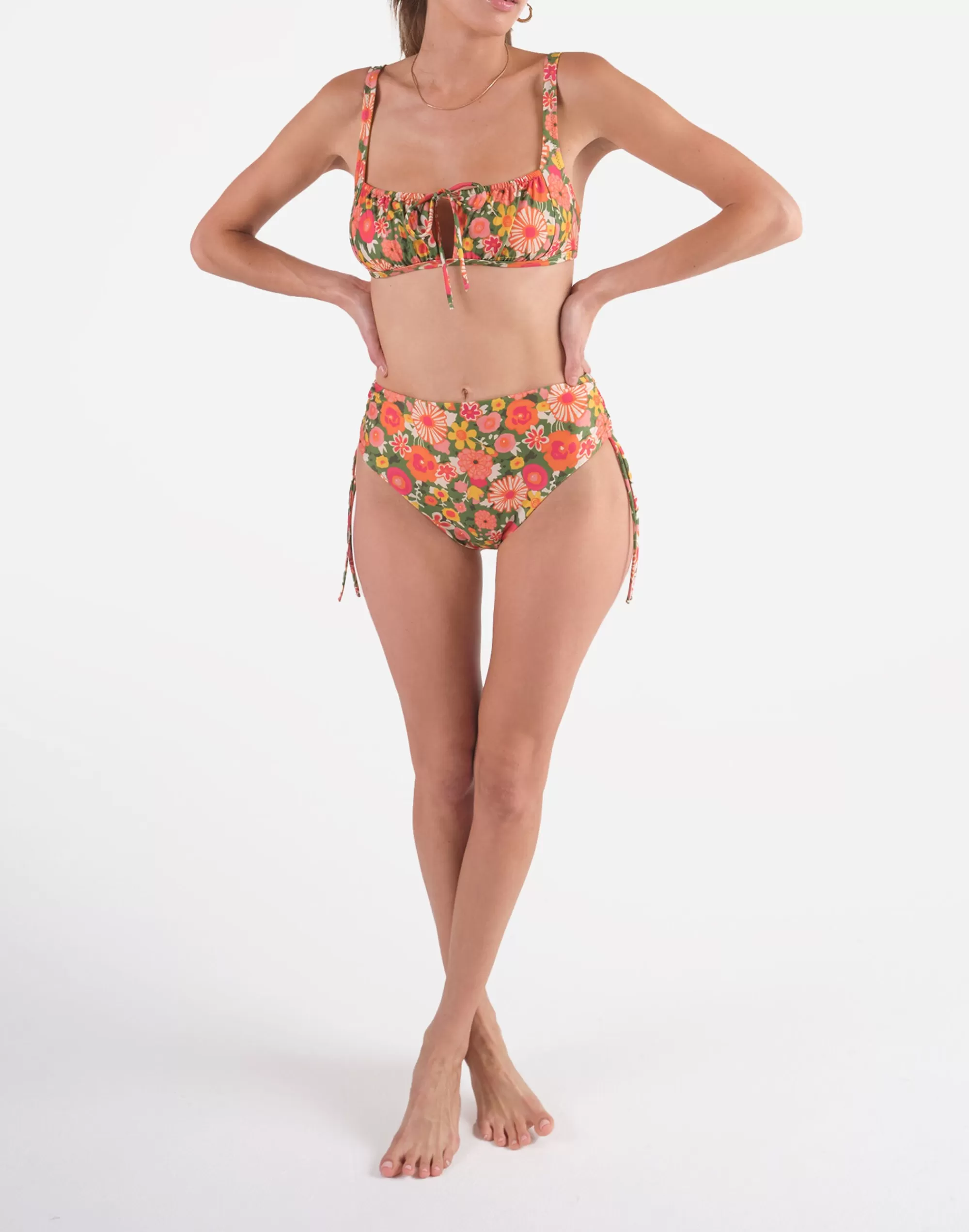 Madewell Swim>Galamaar Rouched Bottom Multi Pattern