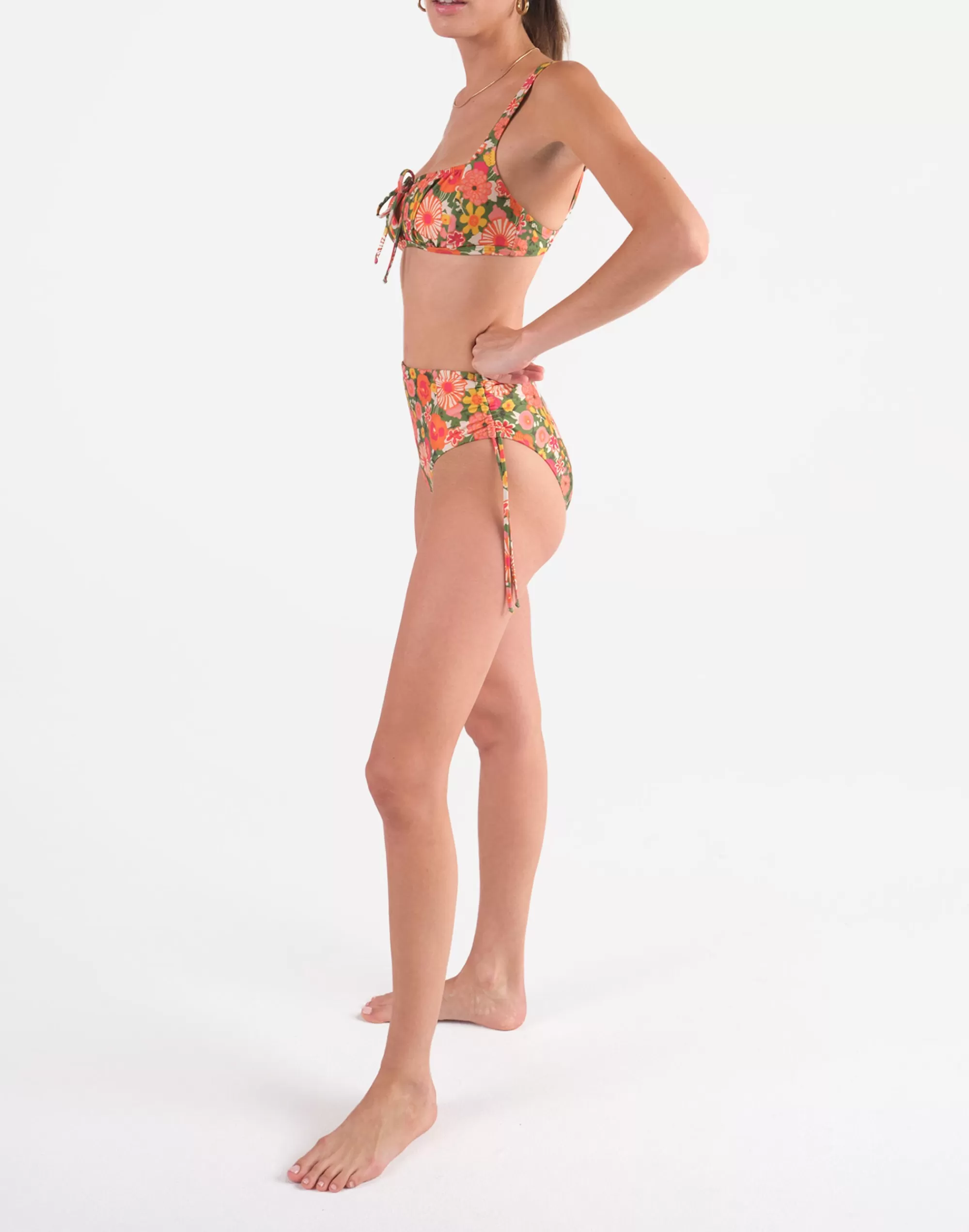 Madewell Swim>Galamaar Rouched Bottom Multi Pattern