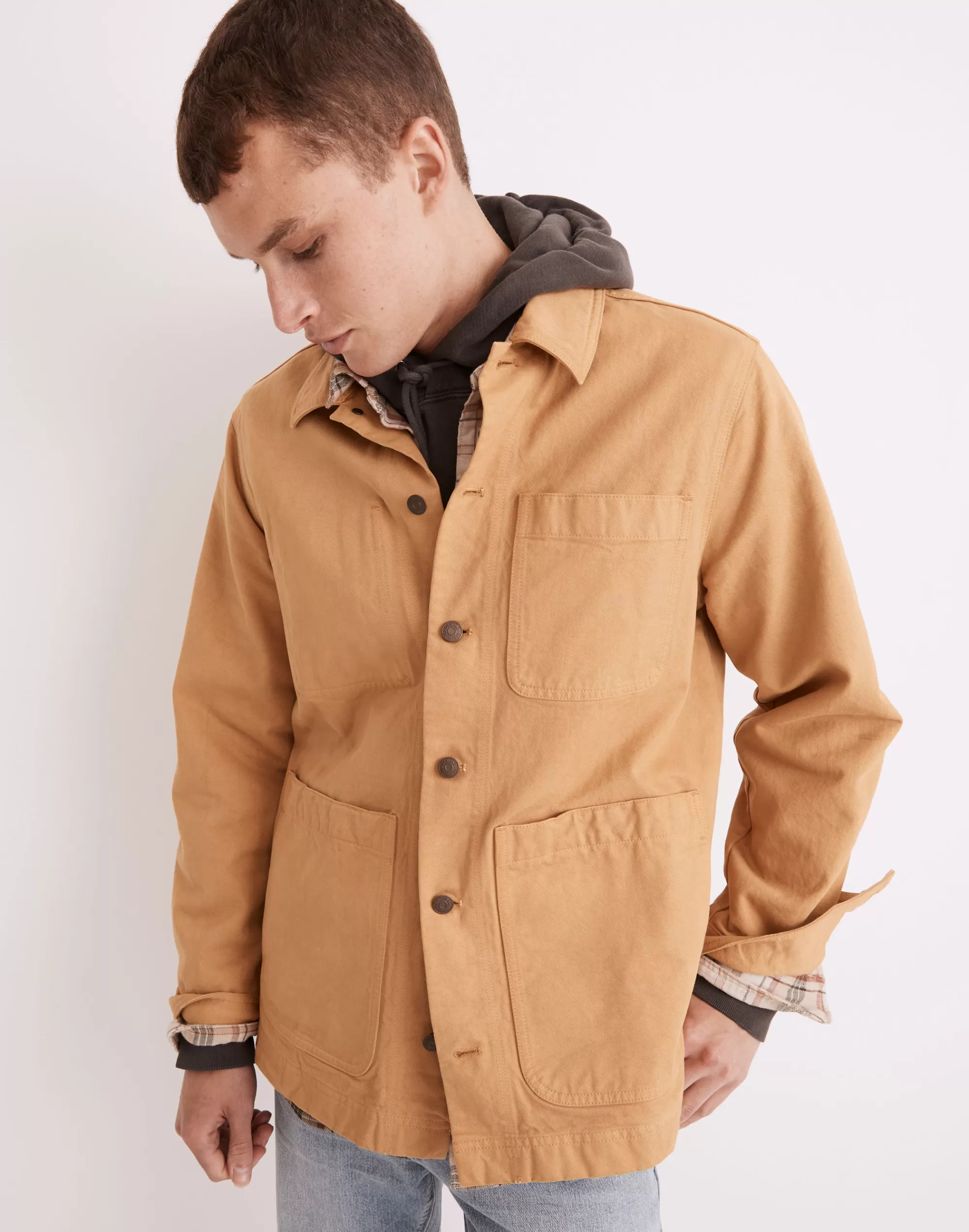 Madewell Jackets>Garment-Dyed Canvas Chore Jacket Golden Oak