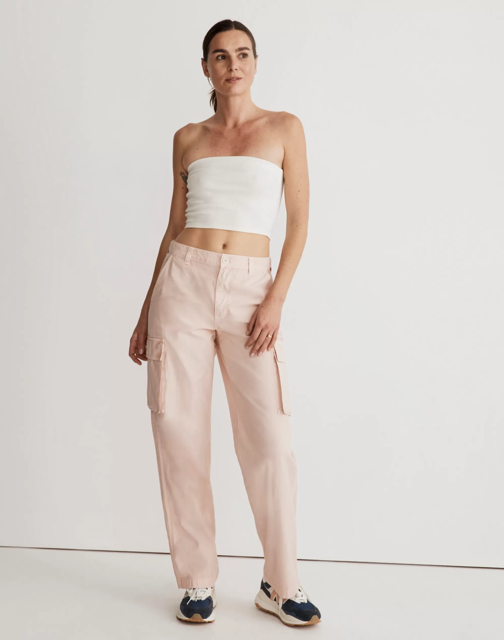 Madewell Pants>Garment-Dyed Low-Slung Straight Cargo Pants Faded Petal