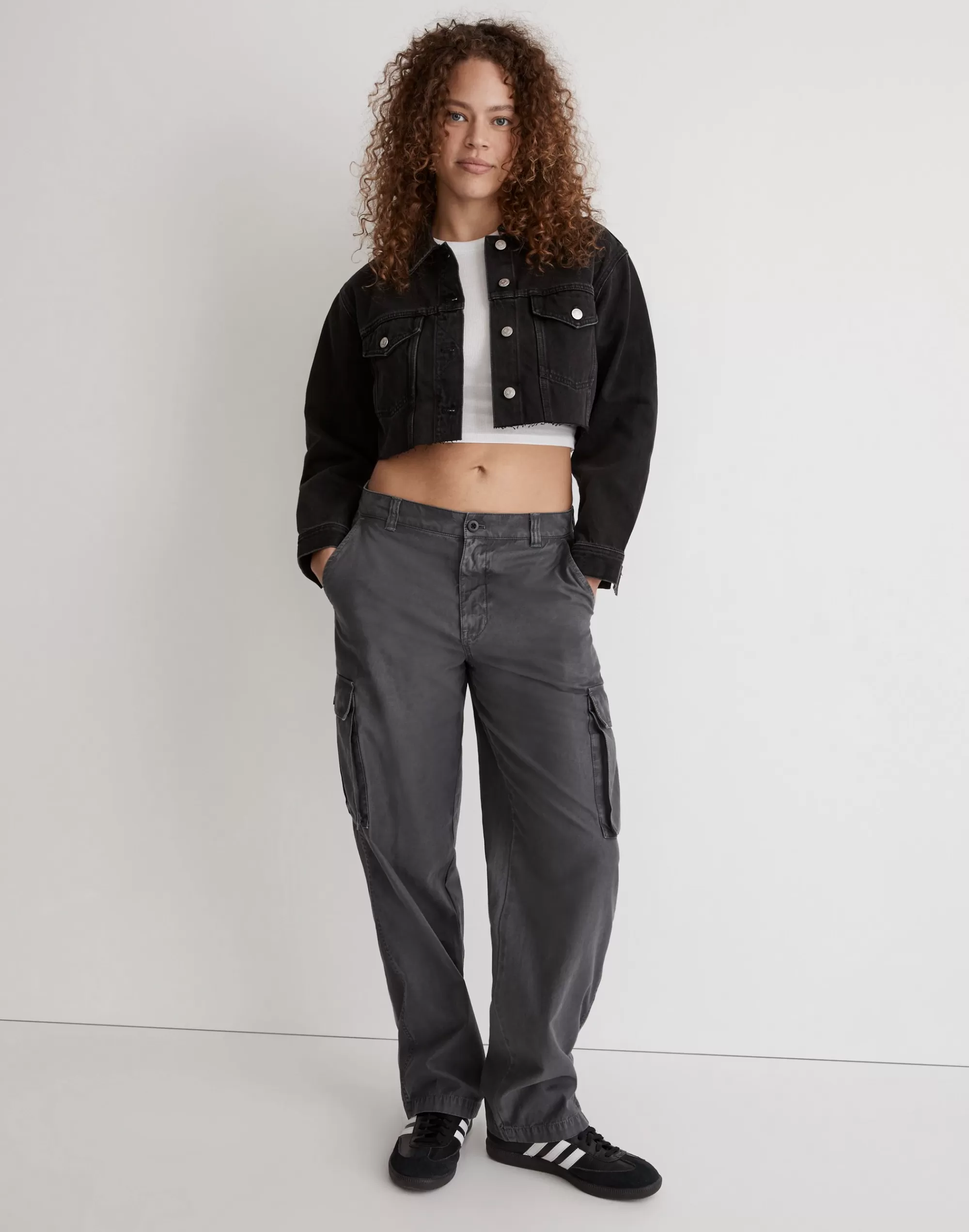 Madewell Jeans>Garment-Dyed Low-Slung Straight Cargo Pants Thunder Cloud