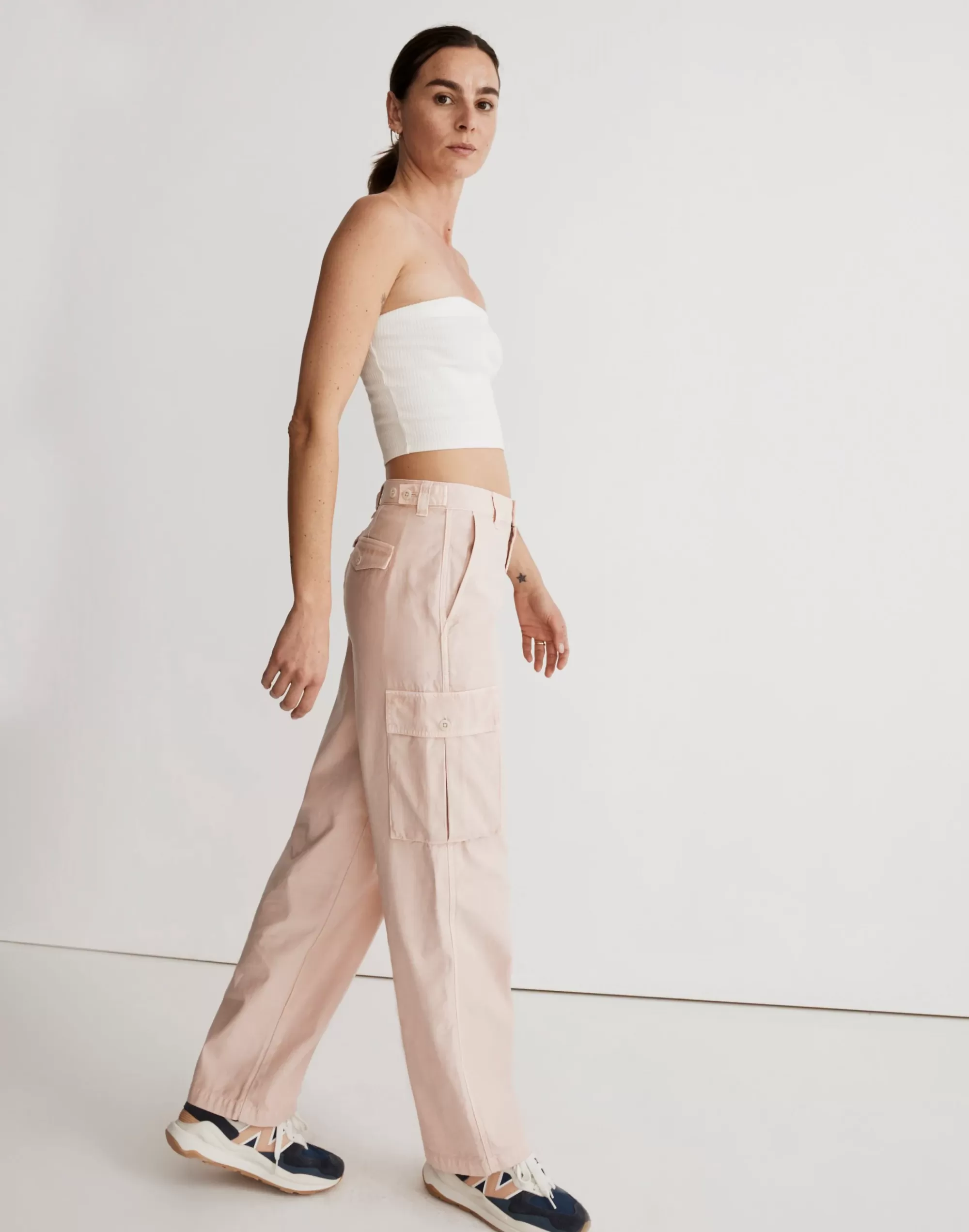 Madewell Pants>Garment-Dyed Low-Slung Straight Cargo Pants Faded Petal