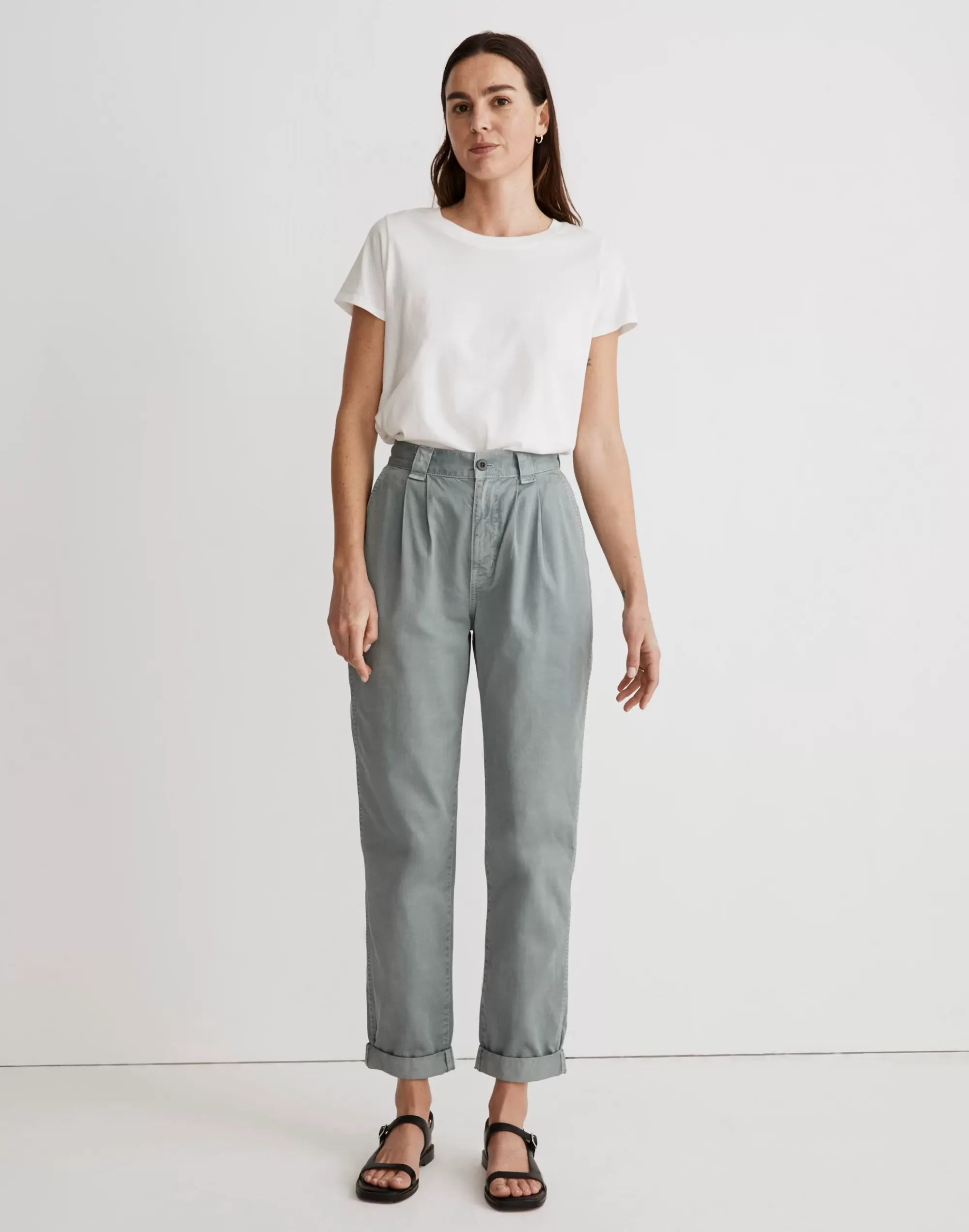 Madewell Pants>Garment-Dyed Tapered Chino Pants Overcast