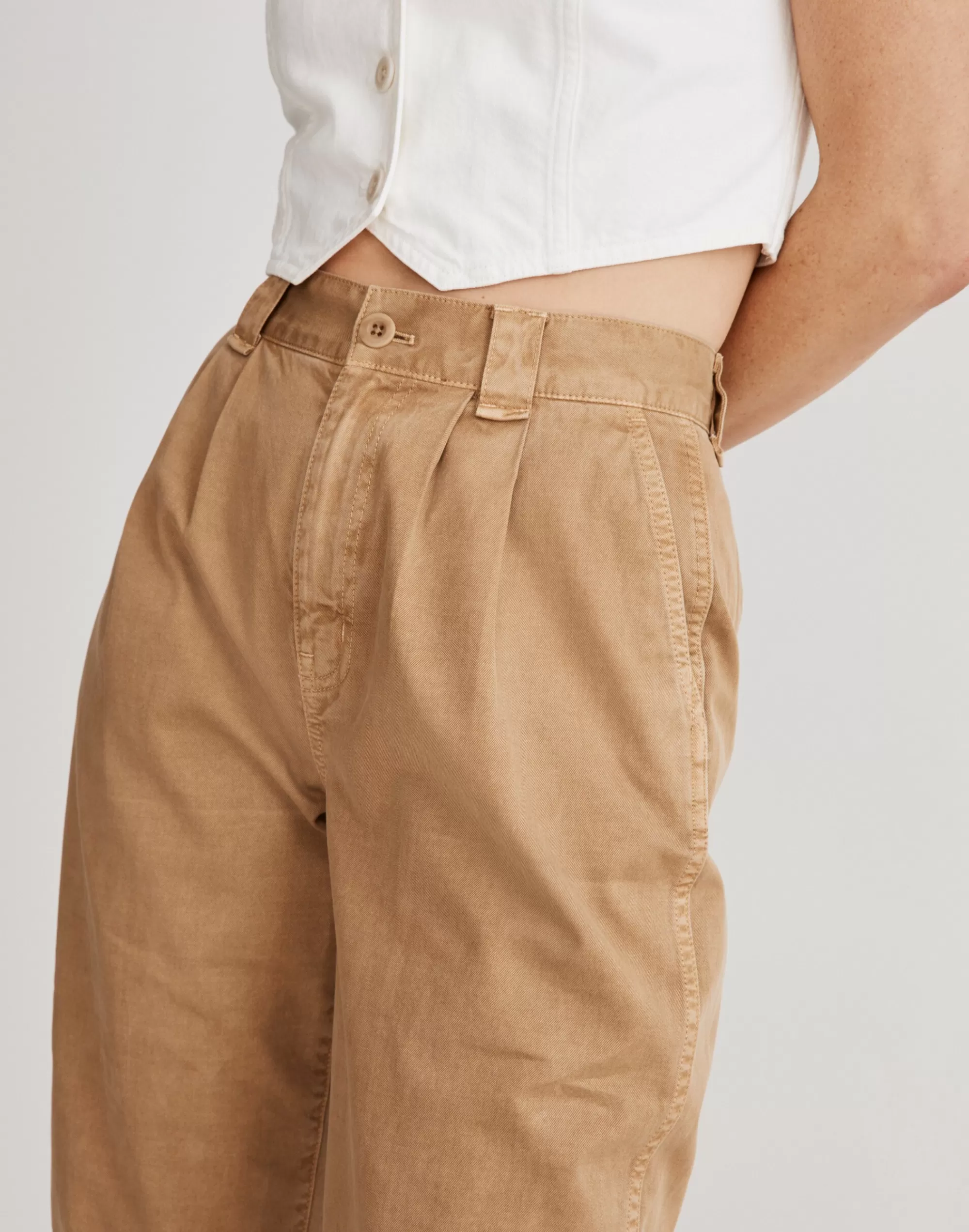 Madewell Pants>Garment-Dyed Tapered Chino Pants Seed Khaki