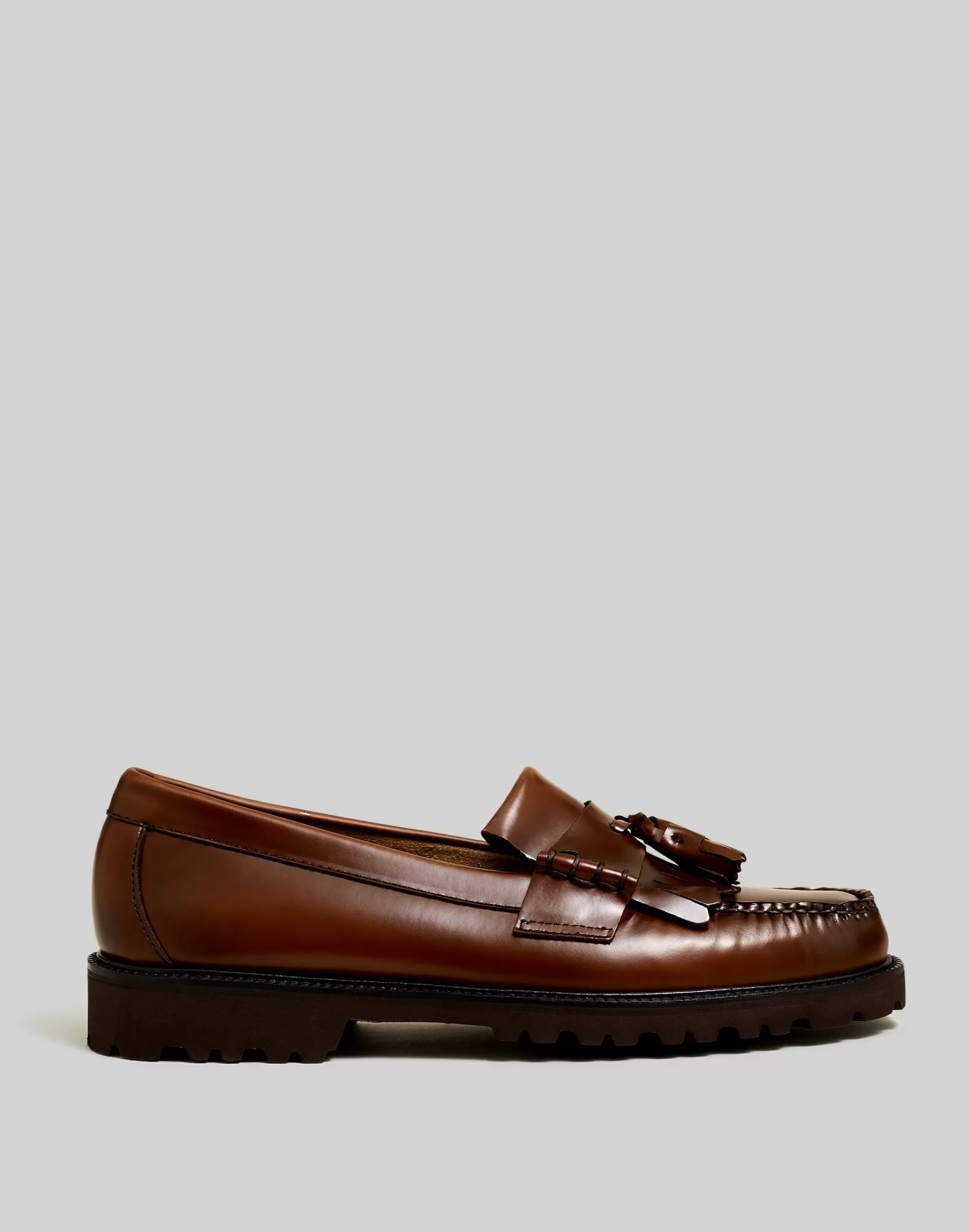 Madewell Dress Shoes>G.H.Bass Layton Lug Weejun Loafers Med Brown