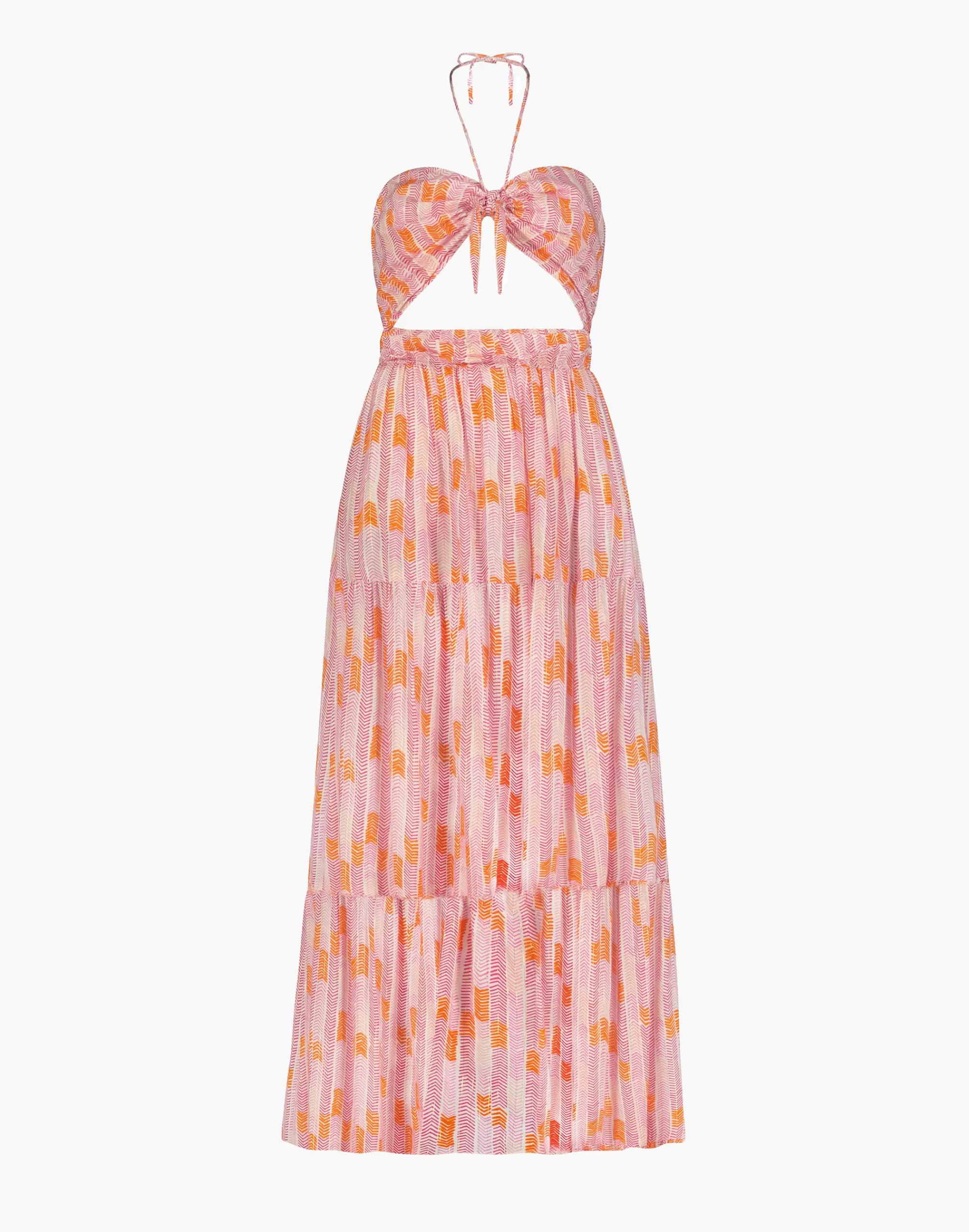 Madewell Dresses>Gigi Cutout Dress Pink Multi